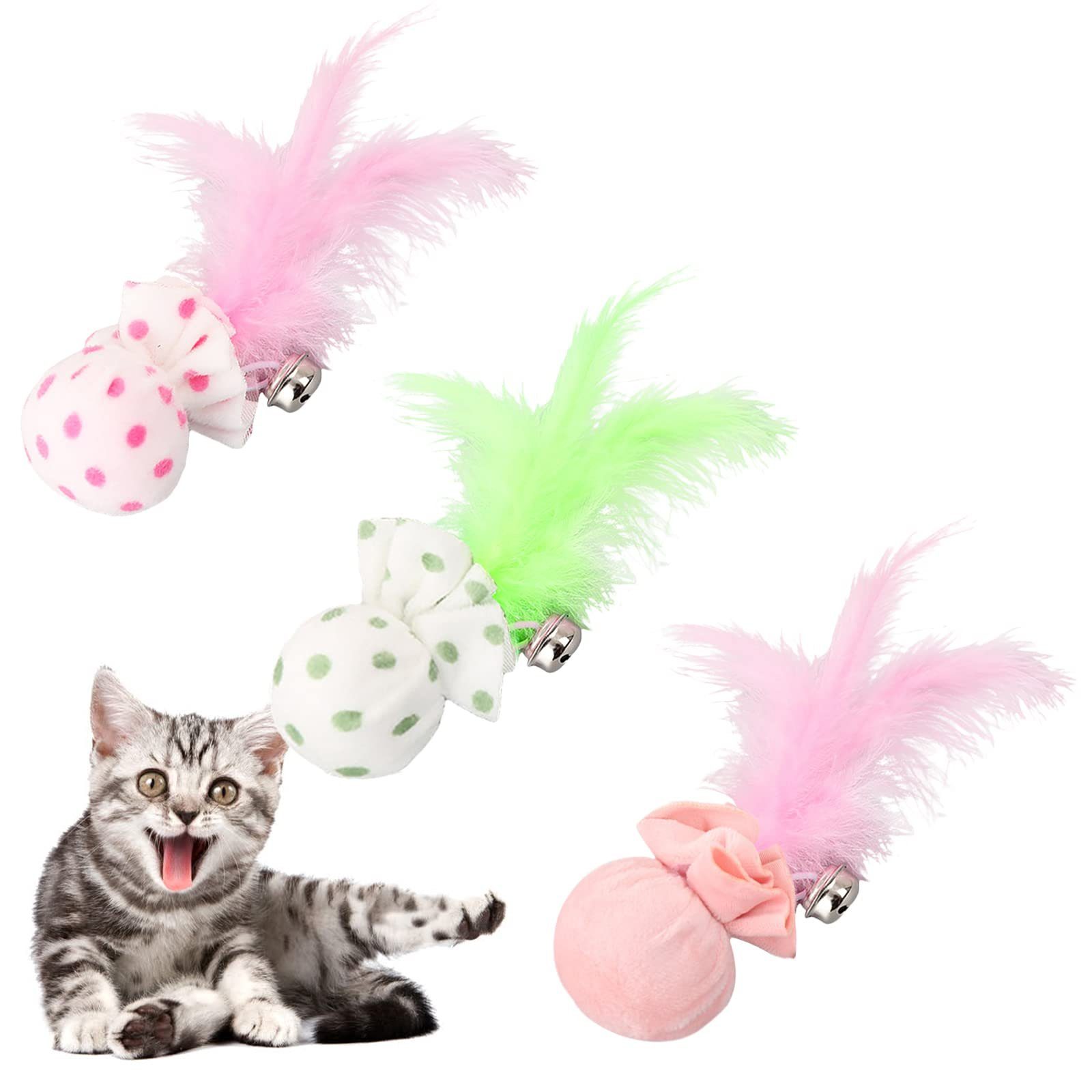Haustierbedarf Katzen Spielzeug Bälle NoName Bälle Bälle mit Glöckchen 3 Stück *NEU* 