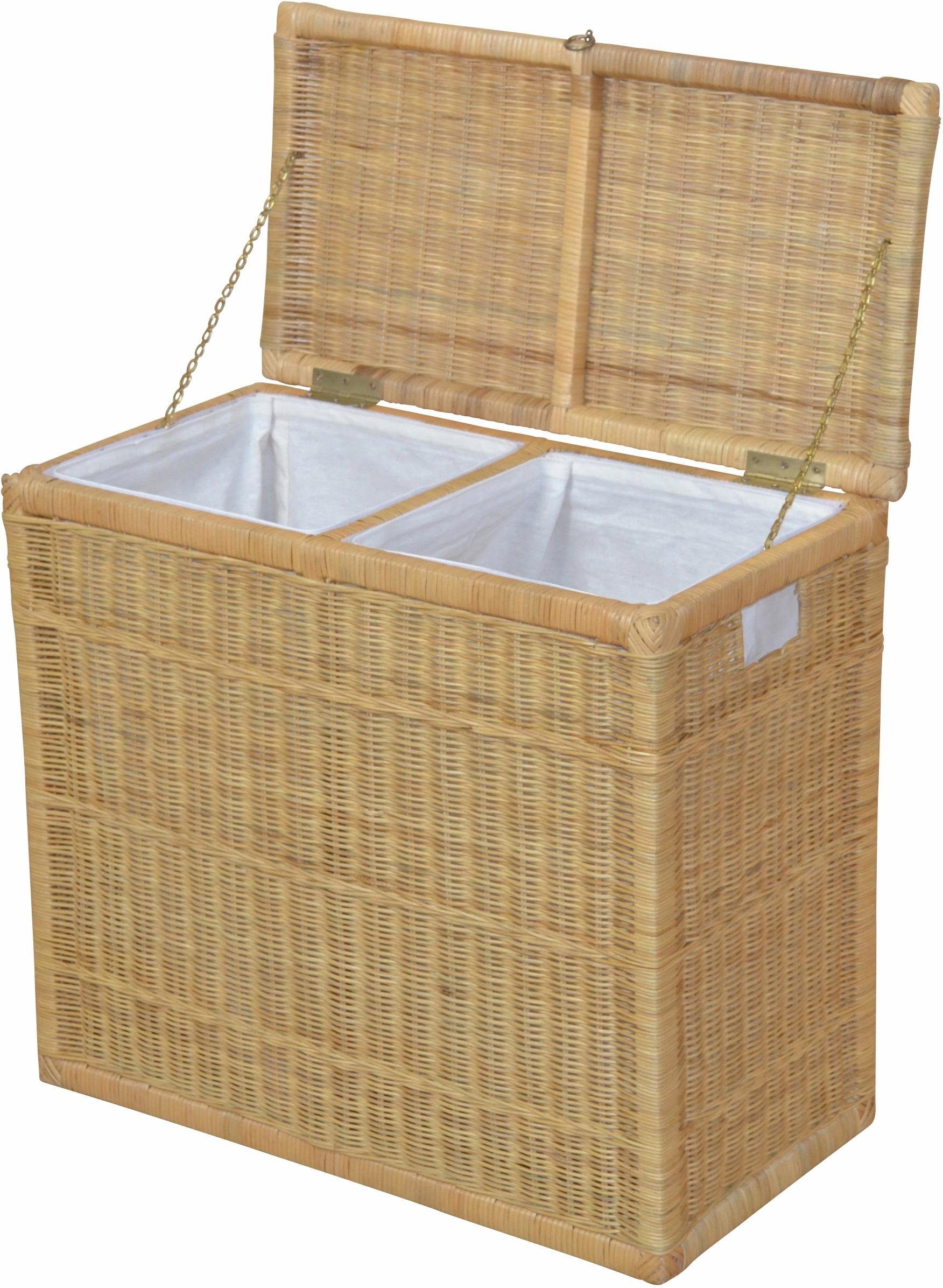 my home Wäschetruhe Duo, mit 2 Kammern günstig online kaufen