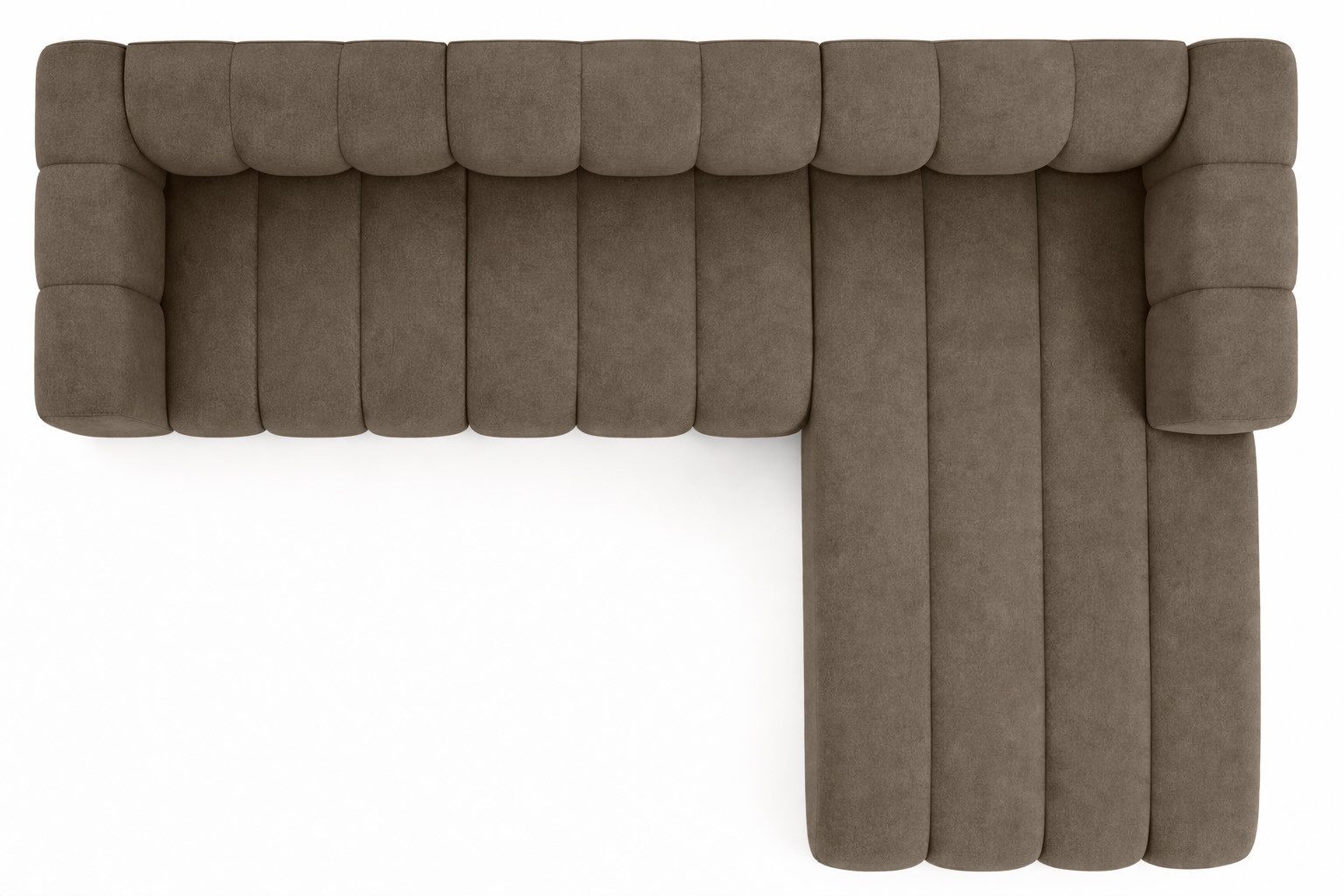 Kaiser Möbel Ecksofa Moderne aus Veloursstoff Salvador Grand L 318 cm, Ecksofa, modulare Bauweise, tiefe Sitzflächen, Samt Salvador, Soft-Cube-Design – Bild 4 von 5