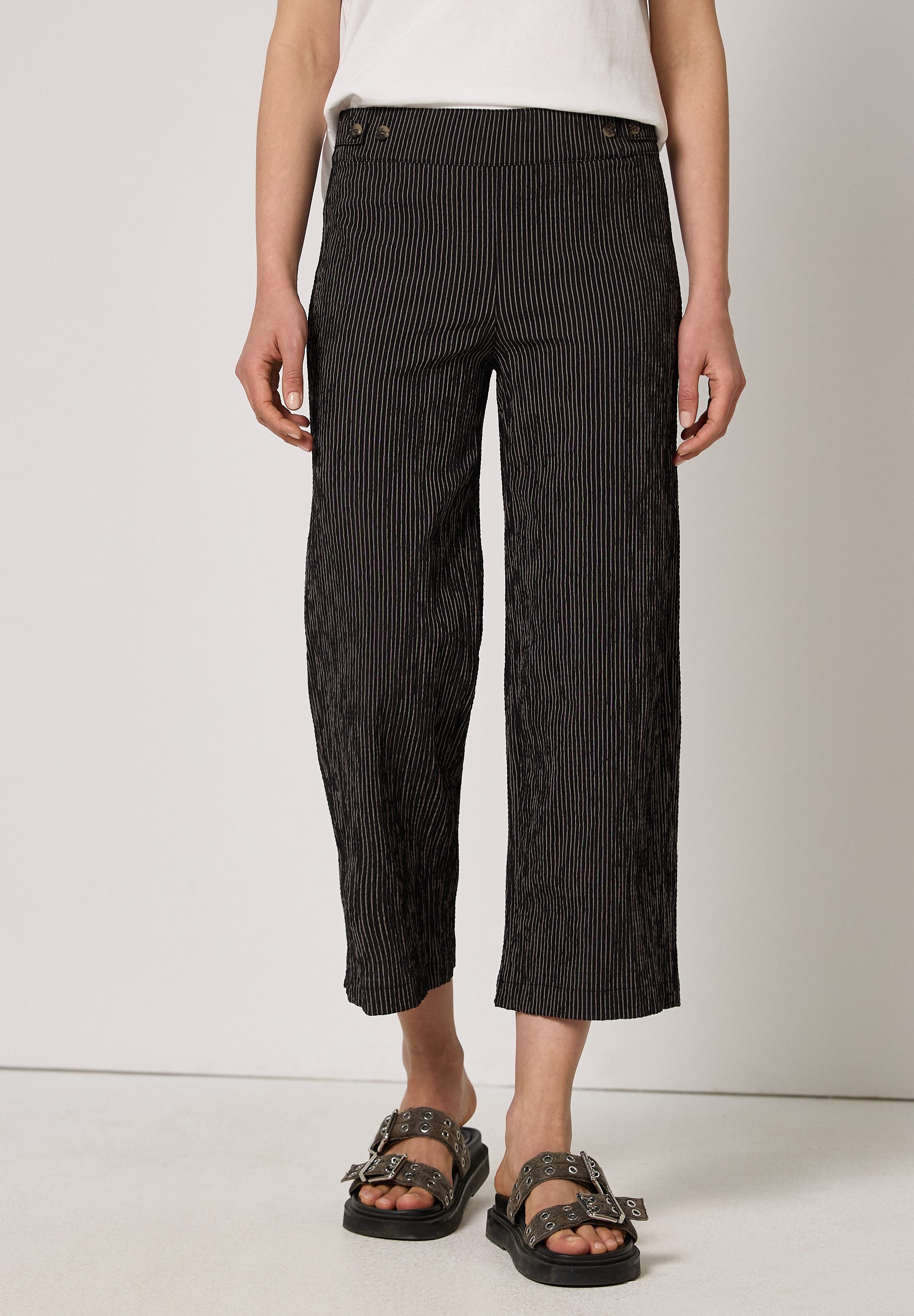 STREET ONE STUDIO Culotte aus Seersucker-Material