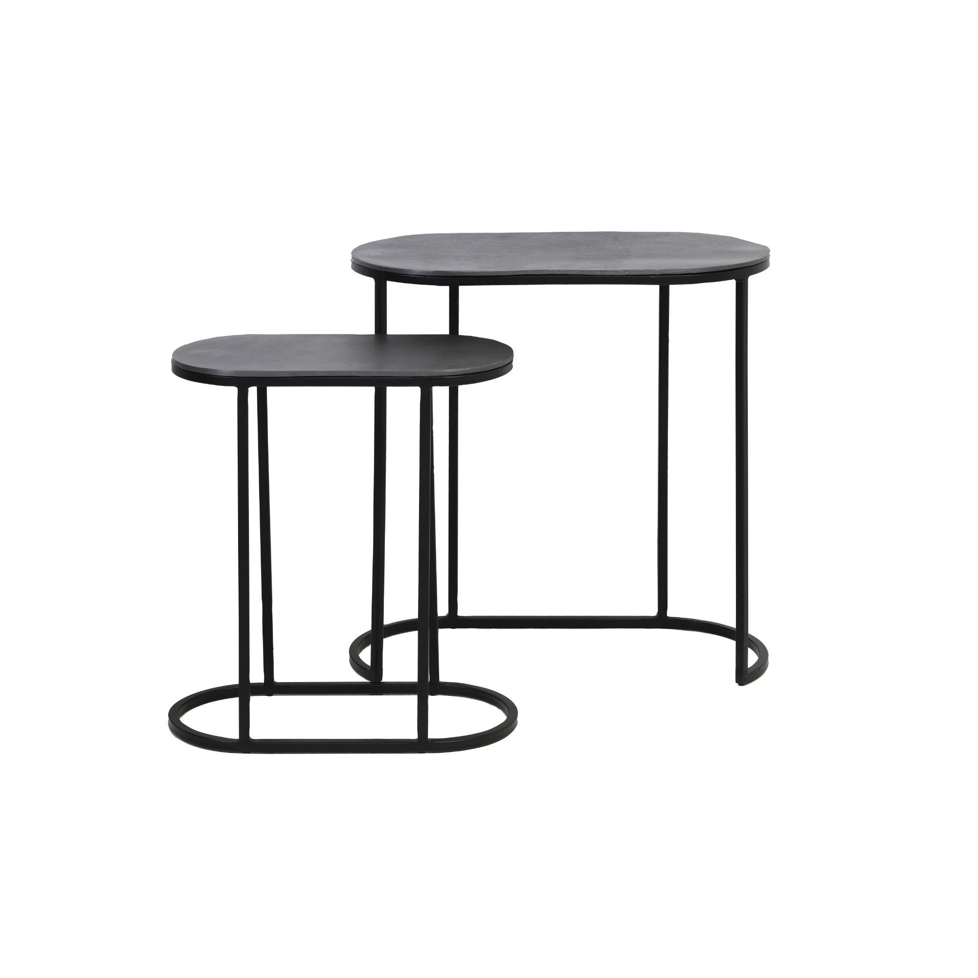 Beistelltisch Bocov & Light - Living 53x26x53cm - Beistelltisch Schwarz