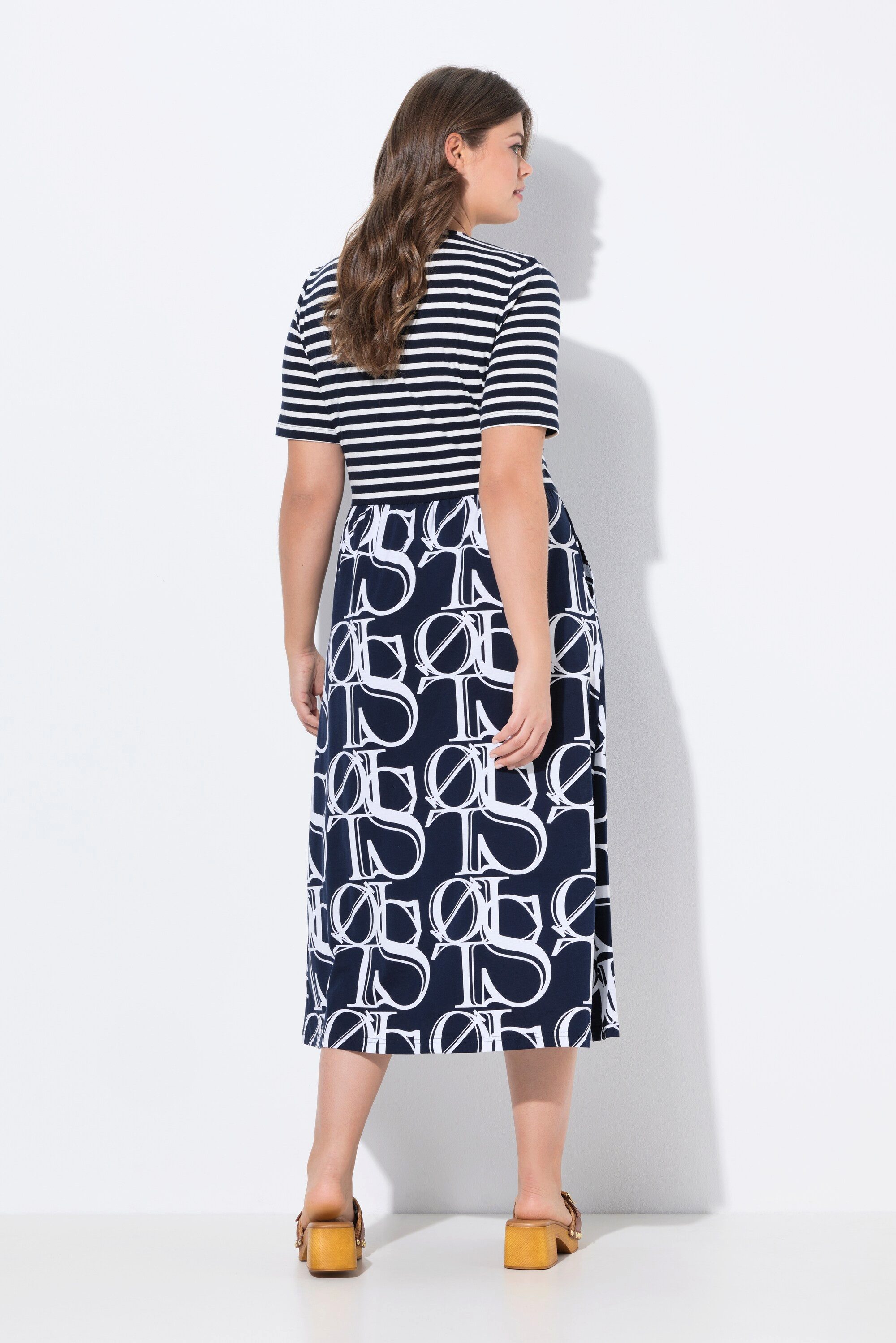 Laurasøn Jerseykleid Jerseykleid V-Ausschnitt 1/2 Arm