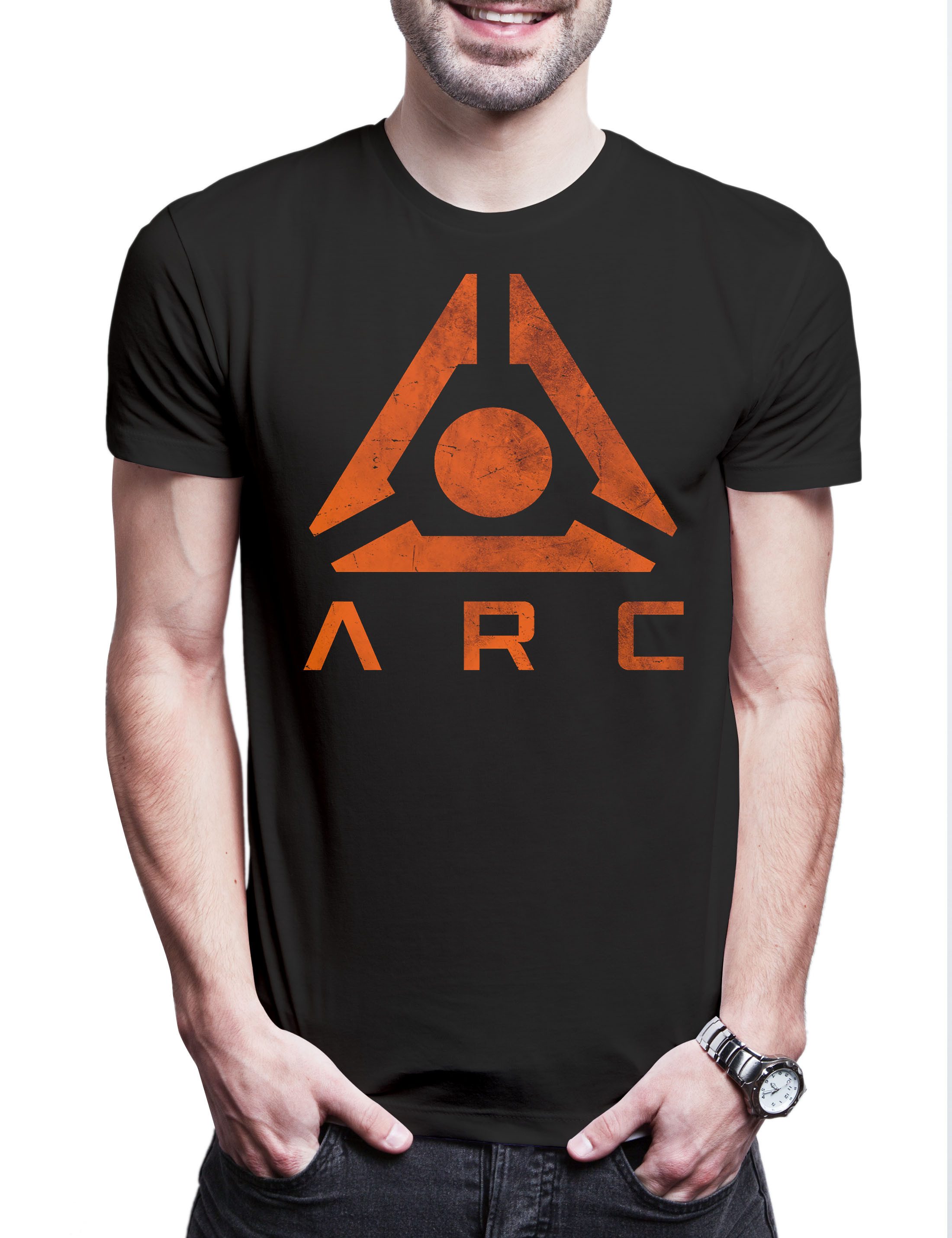 Print-Shirt ARC Logo Herren T-Shirt Symbol Cacodemon Doom Gaming Shooter Armored