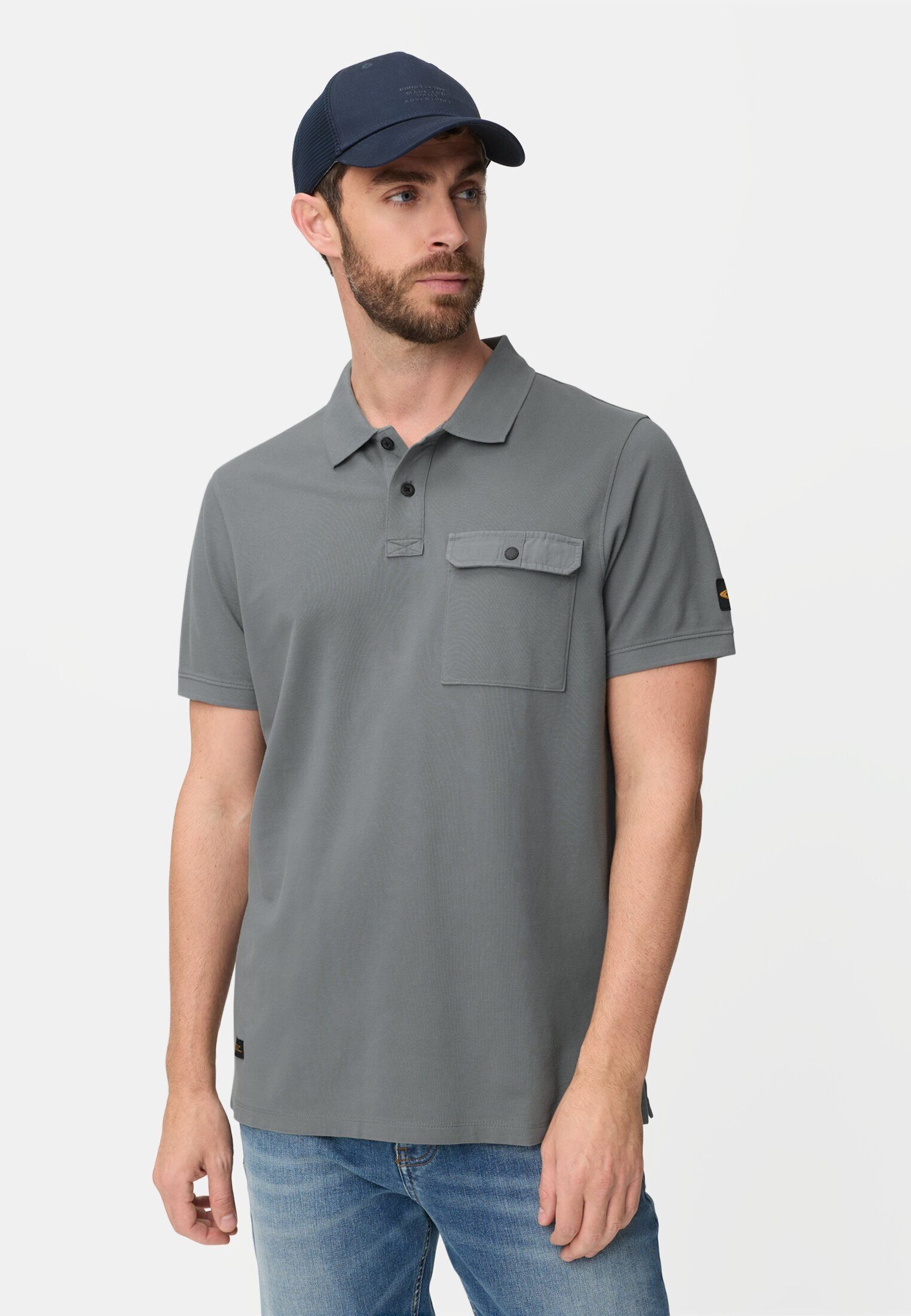 camel active Poloshirt aus reiner Baumwolle Kurzarm Shirts_Poloshirt