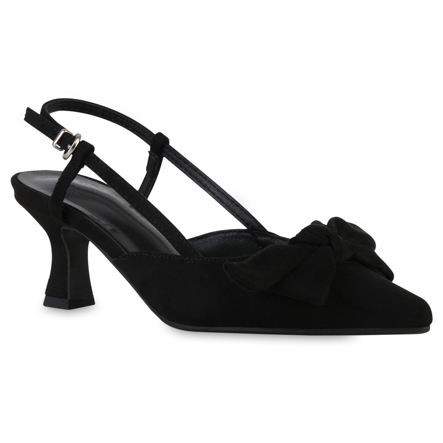 VAN HILL 841585 Slingpumps Damen Slingpumps Pumps Stiletto Schleifen Spitz günstig online kaufen