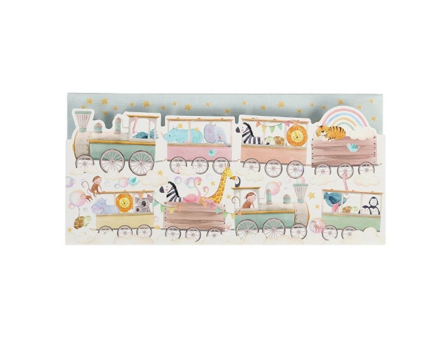 ARTEBENE Geschenkpapier Geschenkumschlag Tierchen-Express
