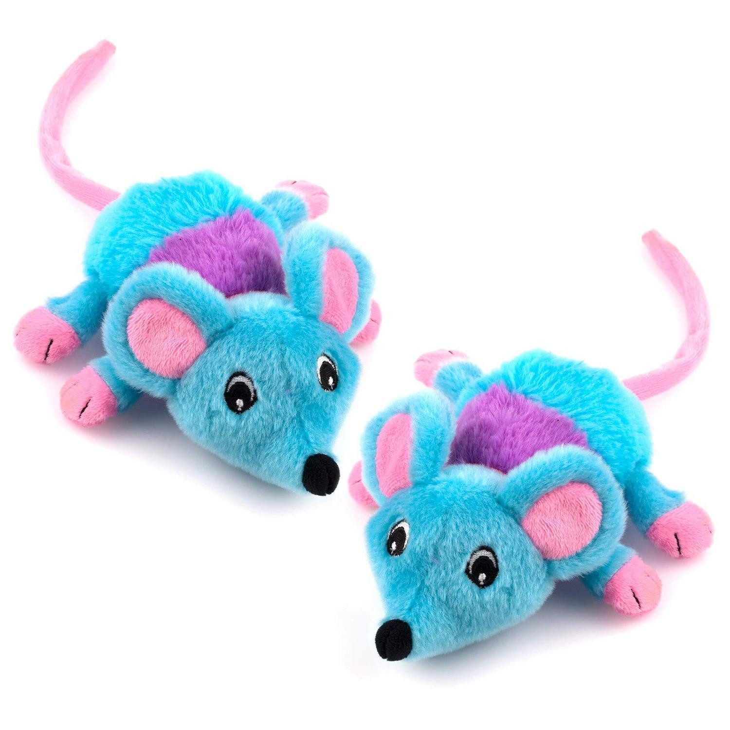 LuxusKollektion Plüschmäuse Katzen-Spielzeug Maus mit Katzenminze & Glocke 2er Set, Textil, (2-tlg)