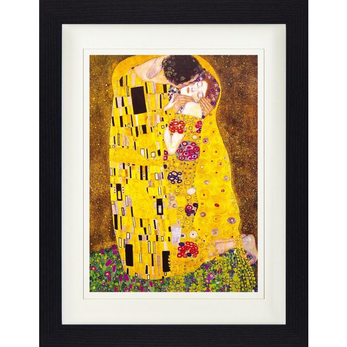 1art1 Bild mit Rahmen Gustav Klimt - Der Kuss 1908
