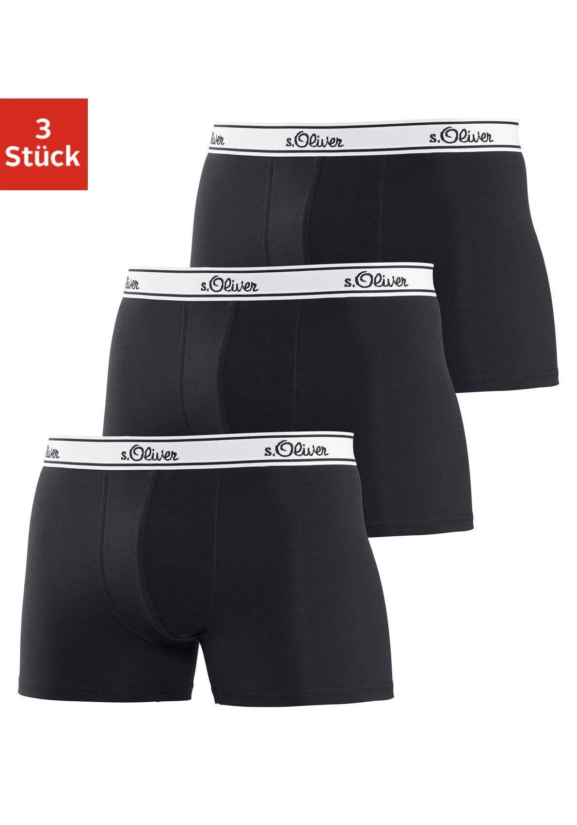 s.Oliver Boxer Boxershorts für Herren (Packung, 3-St) mit weißem Webbund günstig online kaufen