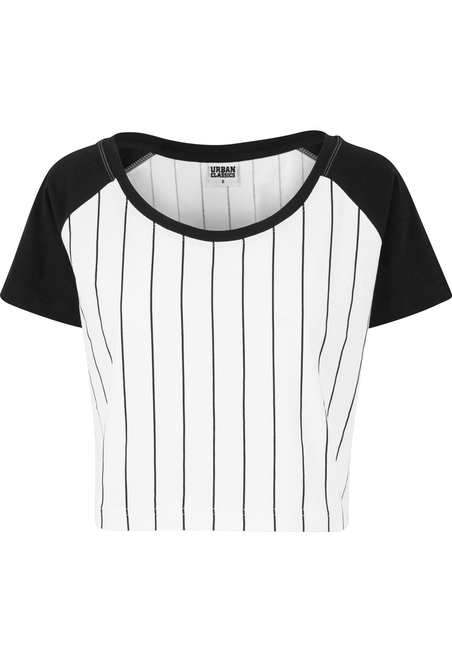 URBAN CLASSICS T-Shirt Urban Classics Damen Ladies Cropped Baseball Tee (1-tlg)