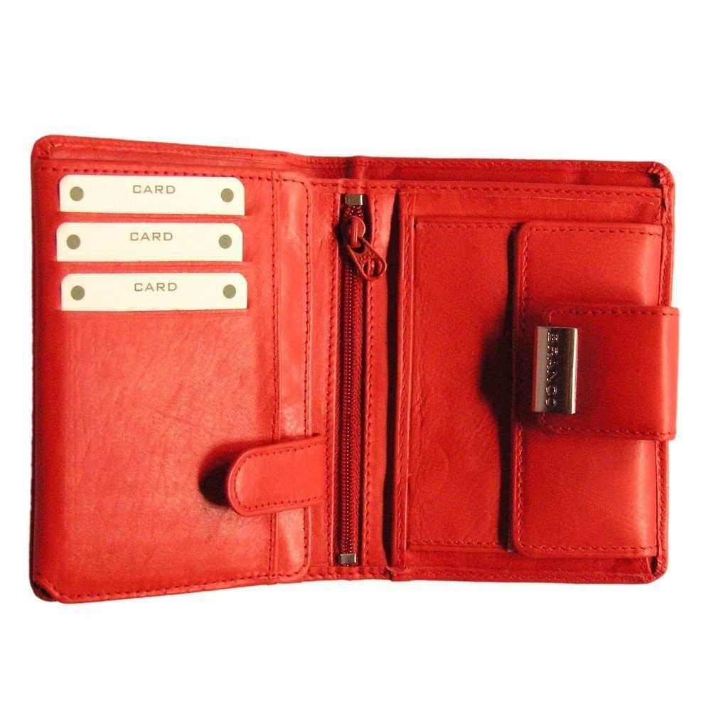 BRANCO Geldbörse Große Damen-Geldbörse / Portemonnaie, Leder, Rot, Branco 1 günstig online kaufen