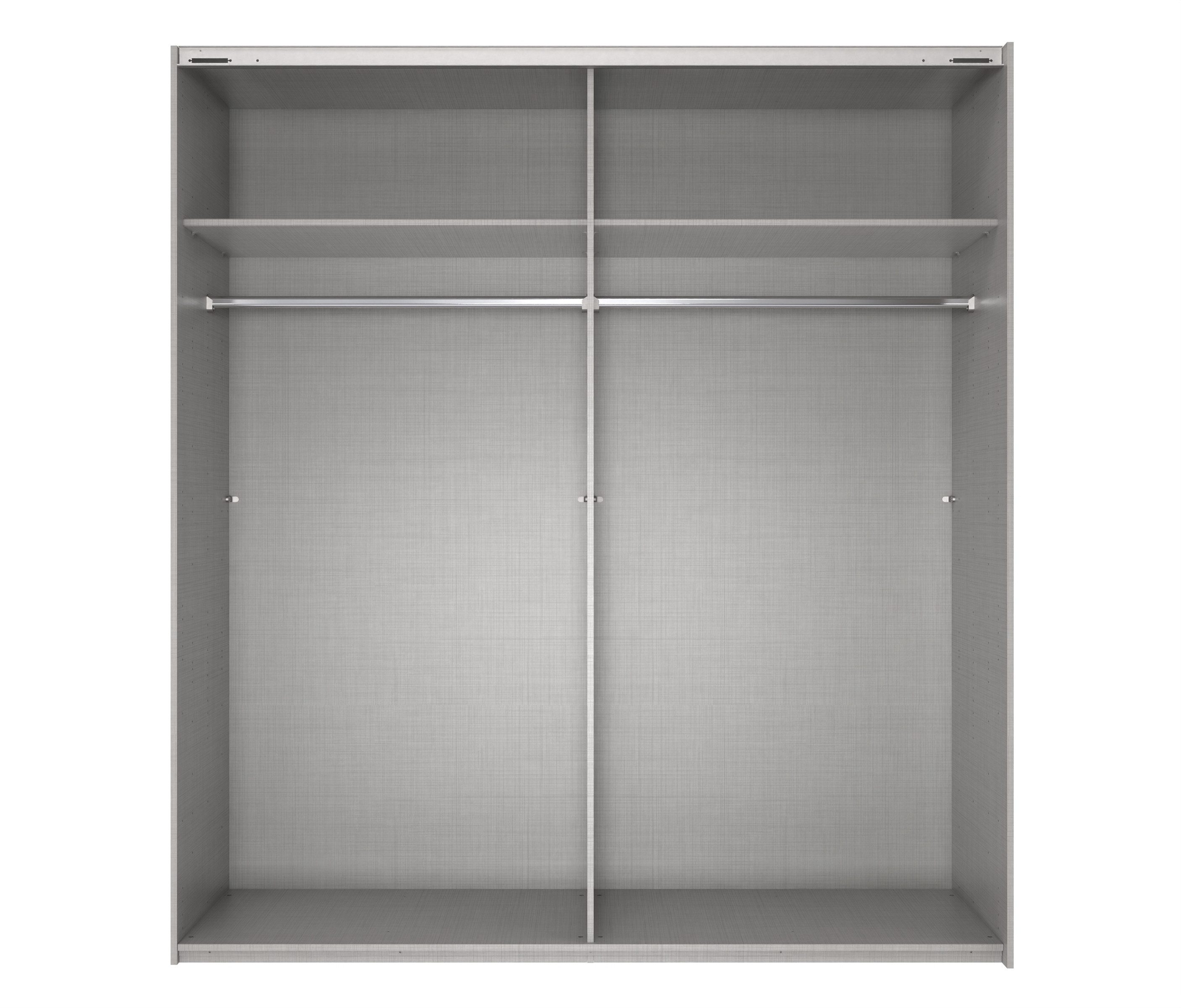 freiraum Schwebetürenschrank KATAR in GRAPHIT + GOLDFARBEN - 225x208x64cm (BxHxT)