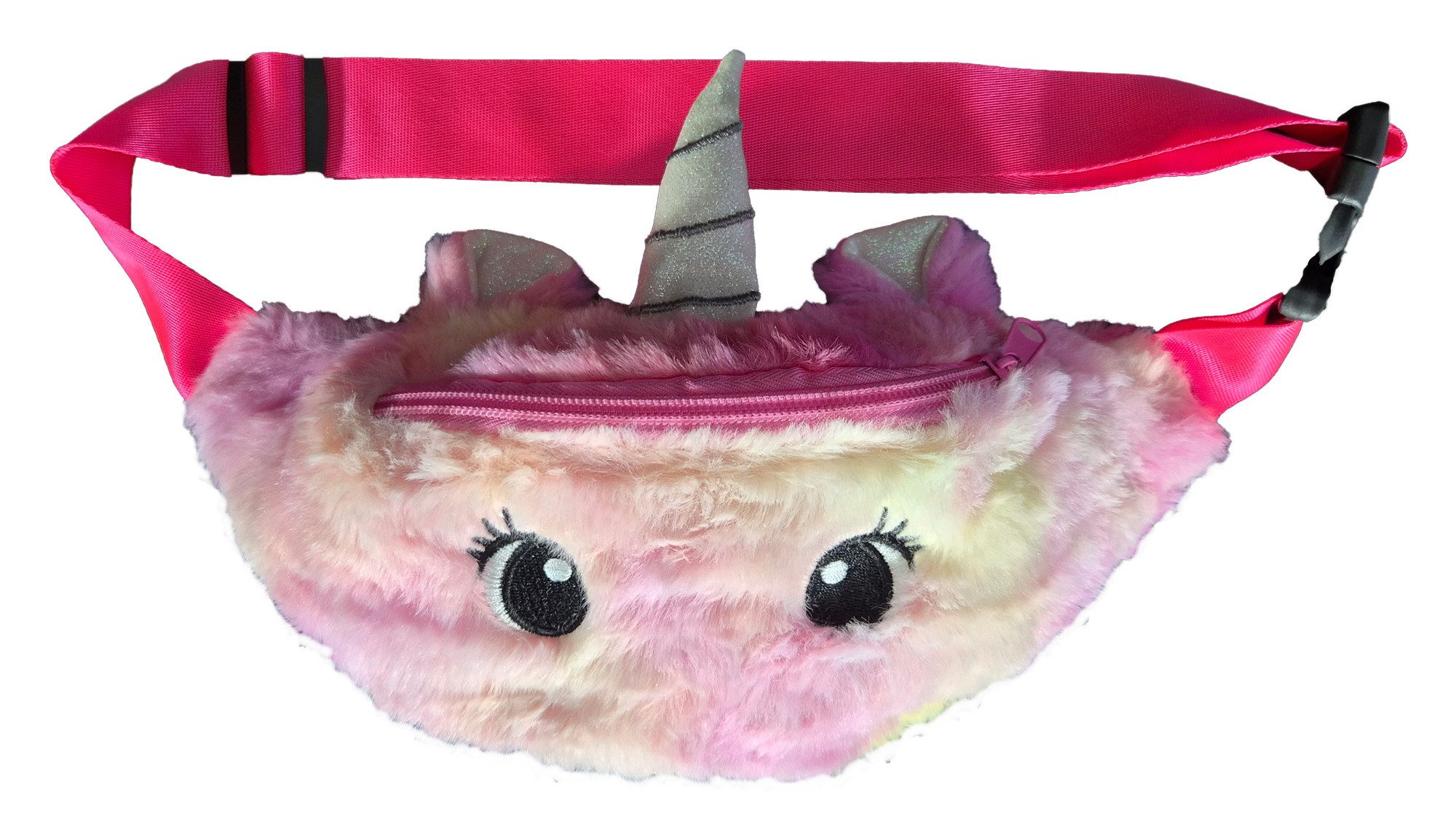 Einkaufszauber Gürteltasche Kinder Gürteltasche Einhorn aus Plüsch - Crossover-Tasche Bauchtasche, Einhorn