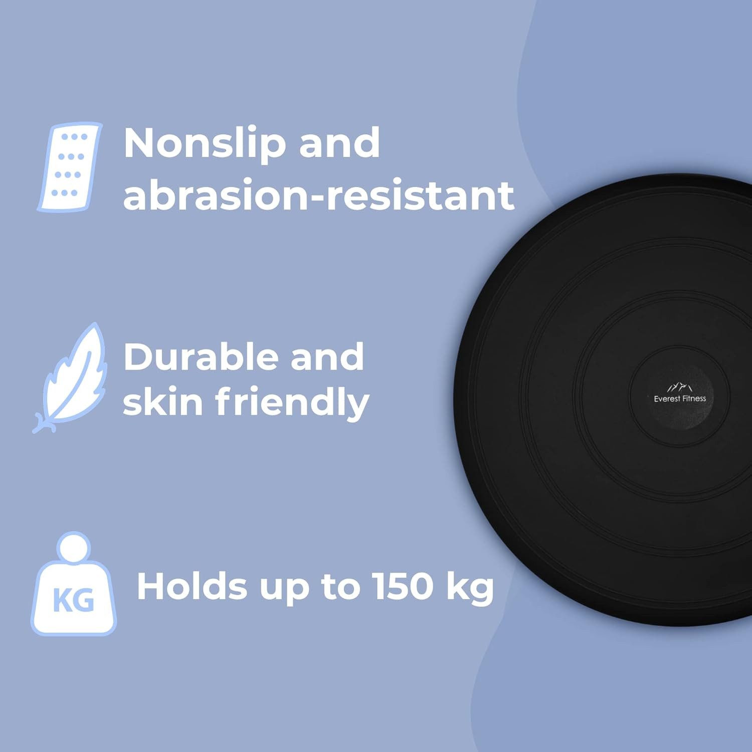 EVEREST FITNESS Balancekissen Everest Fitness Balancekissen orthopädisch Ø33 cm, schwarz