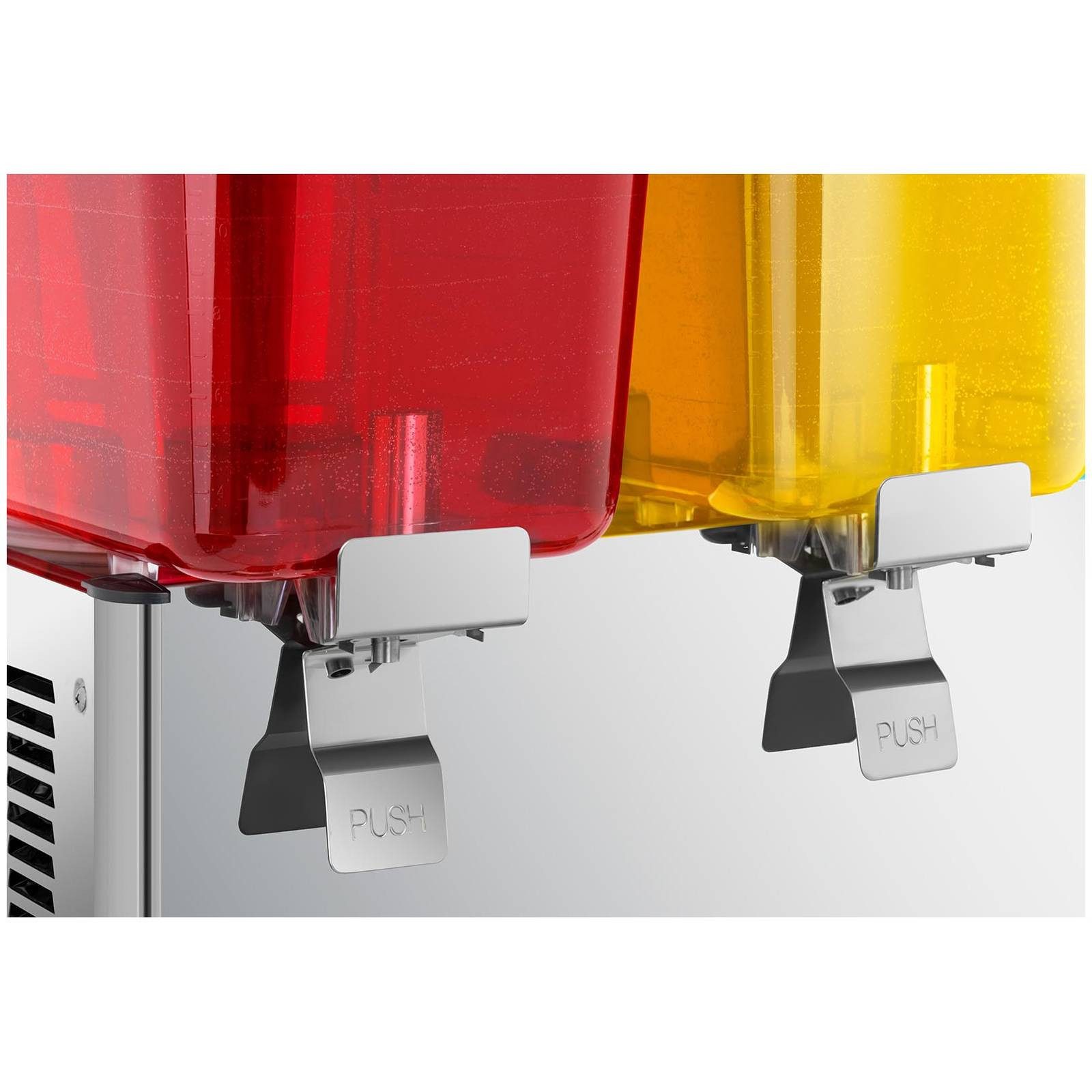 Royal Catering Getränkespender 3 x 18 L Kaltgetränke Dispenser Limonade 3 Tanks Barbutler BPA Frei, verschiedene Größen