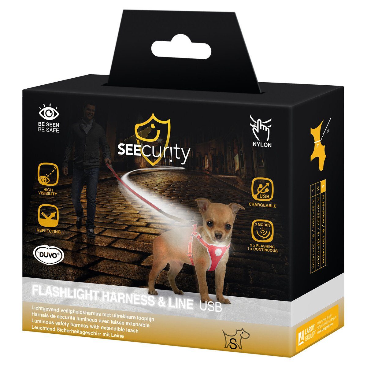 DUVO+ Hunde-Leuchtgeschirr Geschirr mit Leine Flashlight günstig online kaufen