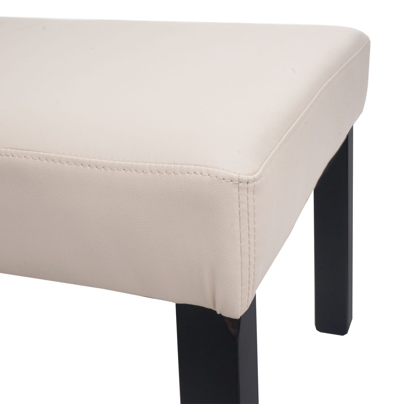 MCW Stabile modernes Design, braun M37S, Sitzbank beige Sitzfläche, Füße | Gepolsterte