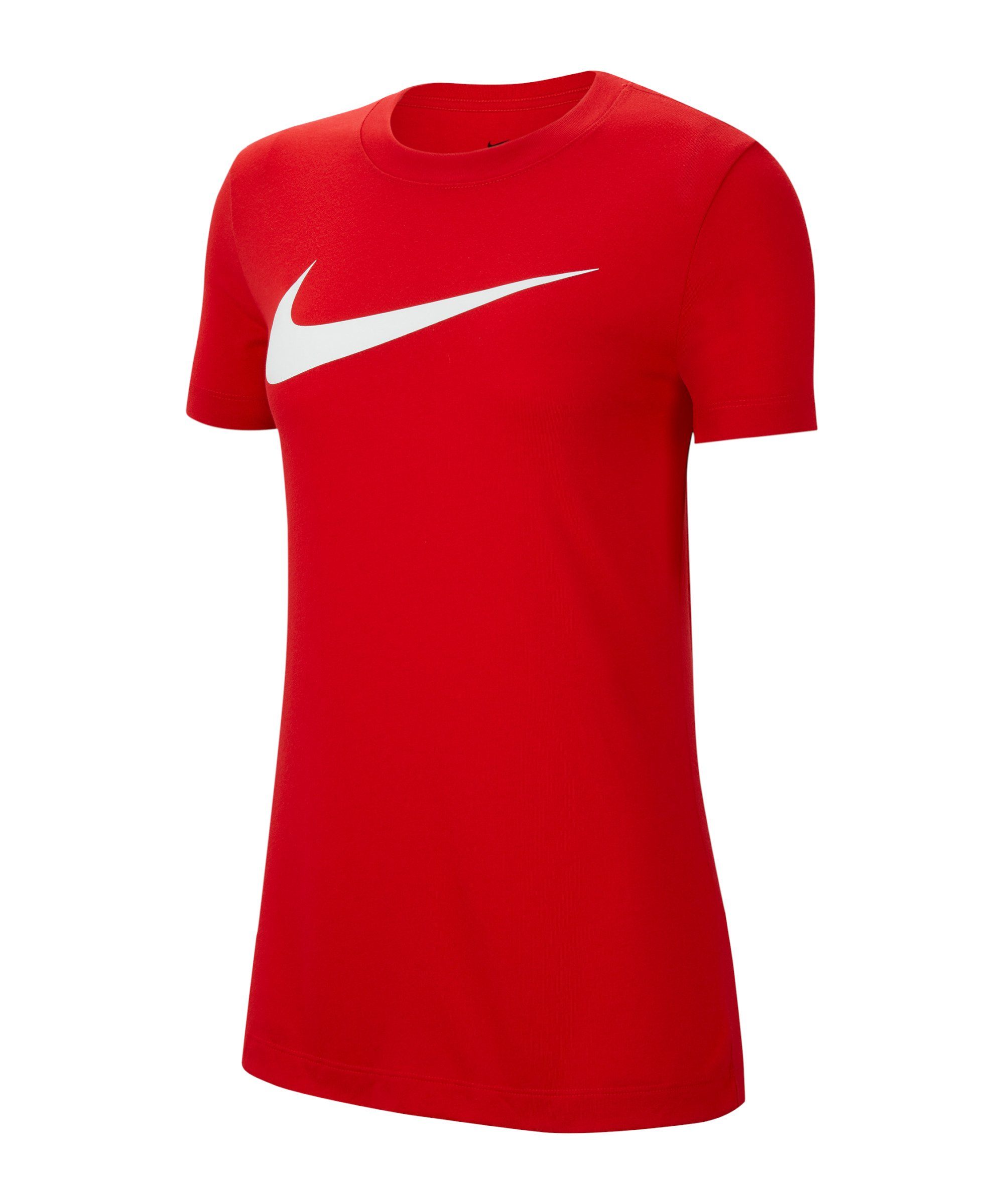 Nike T-Shirt Park 20 T-Shirt Swoosh Damen default rotweiss