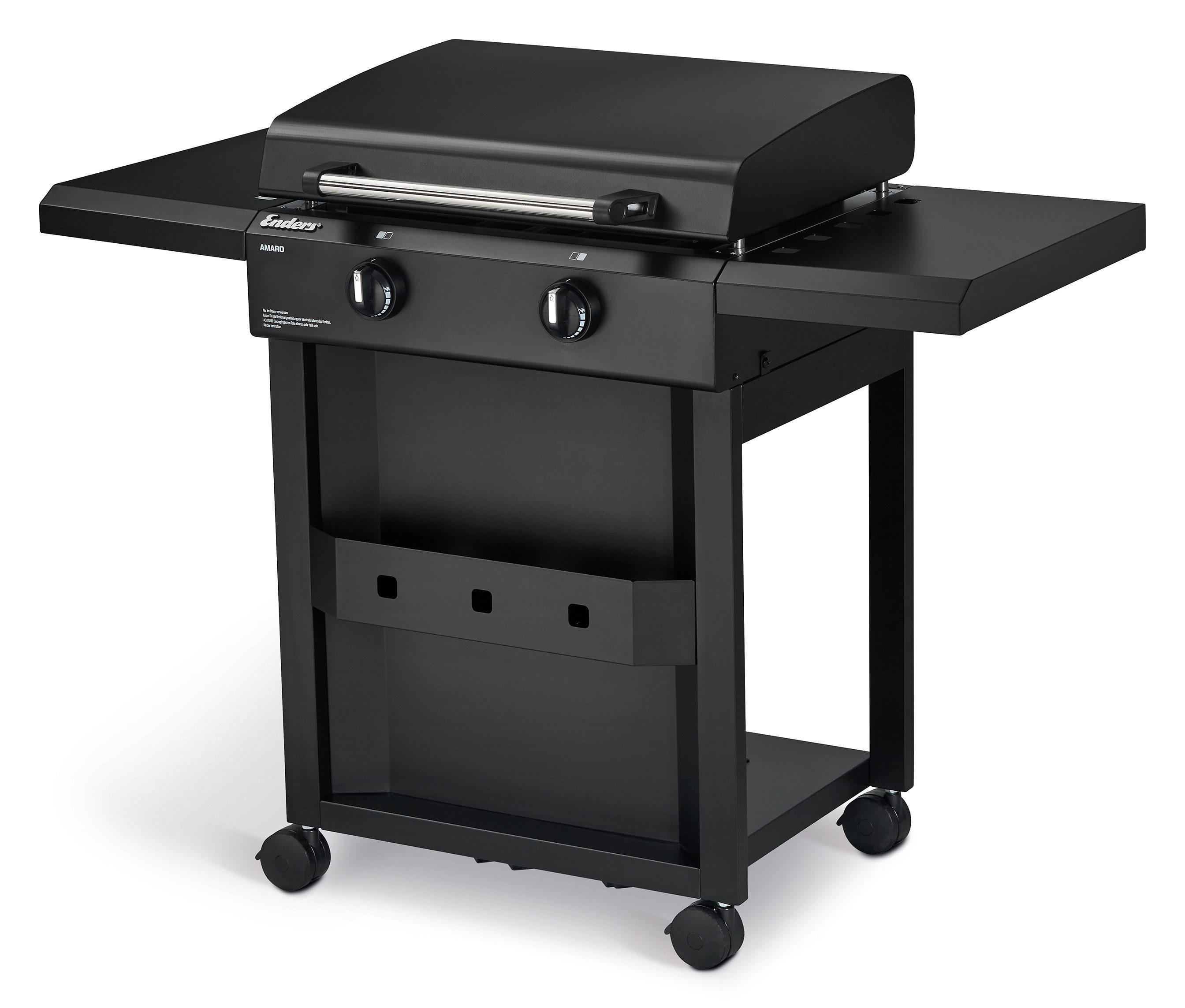 Enders® Gasgrill Amaro 2, Planchagrill, mit Ablage, Klappbarer Seitentisch, Grillrost Edelstahl