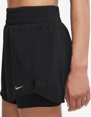 Nike Sweatshorts W NK ONE DF HR 3IN 2N1 SHORT BLACK/REFLECTIVE SILV