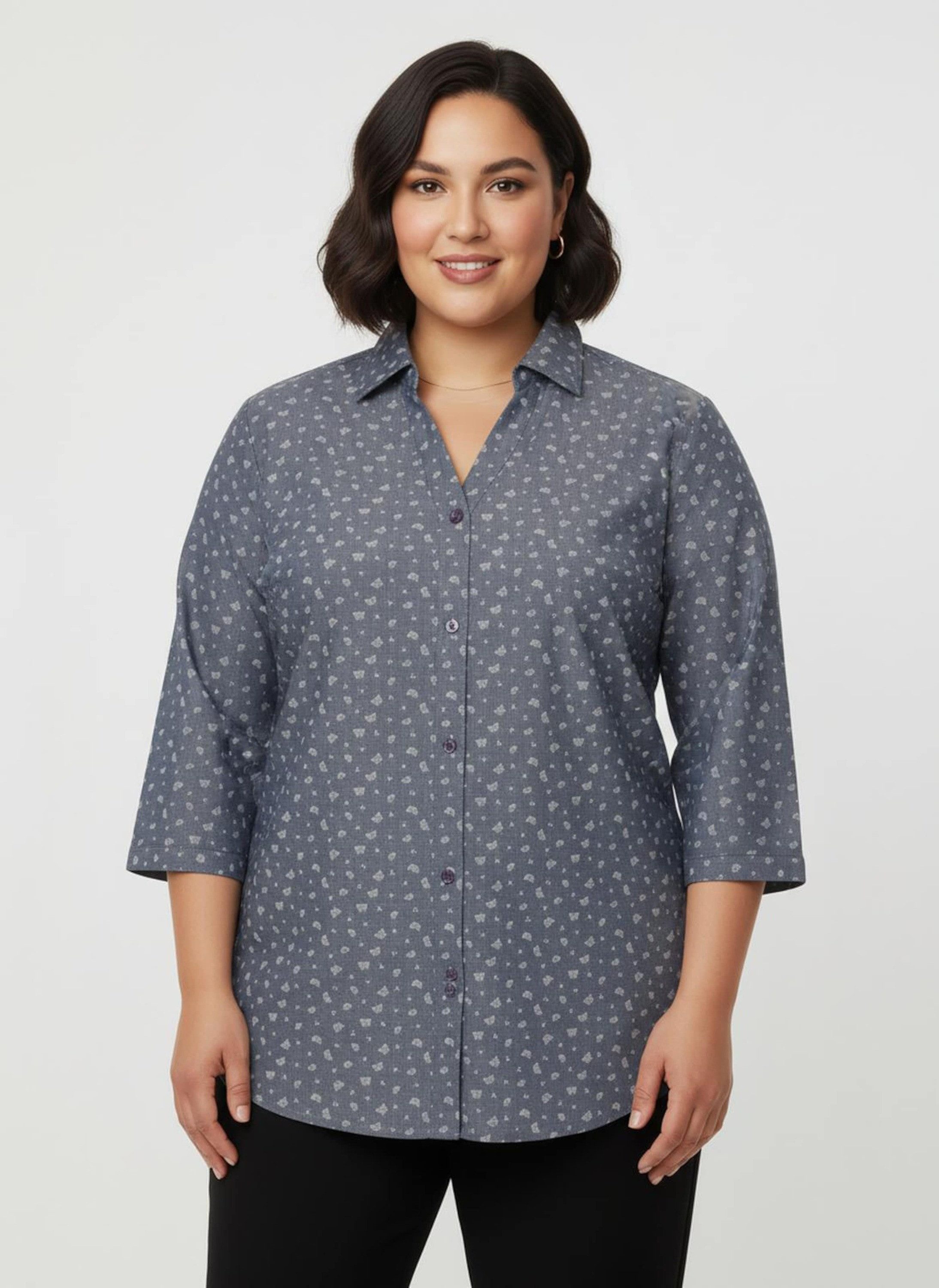 Sieh an! Klassische Bluse Bluse 3/4-Arm günstig online kaufen