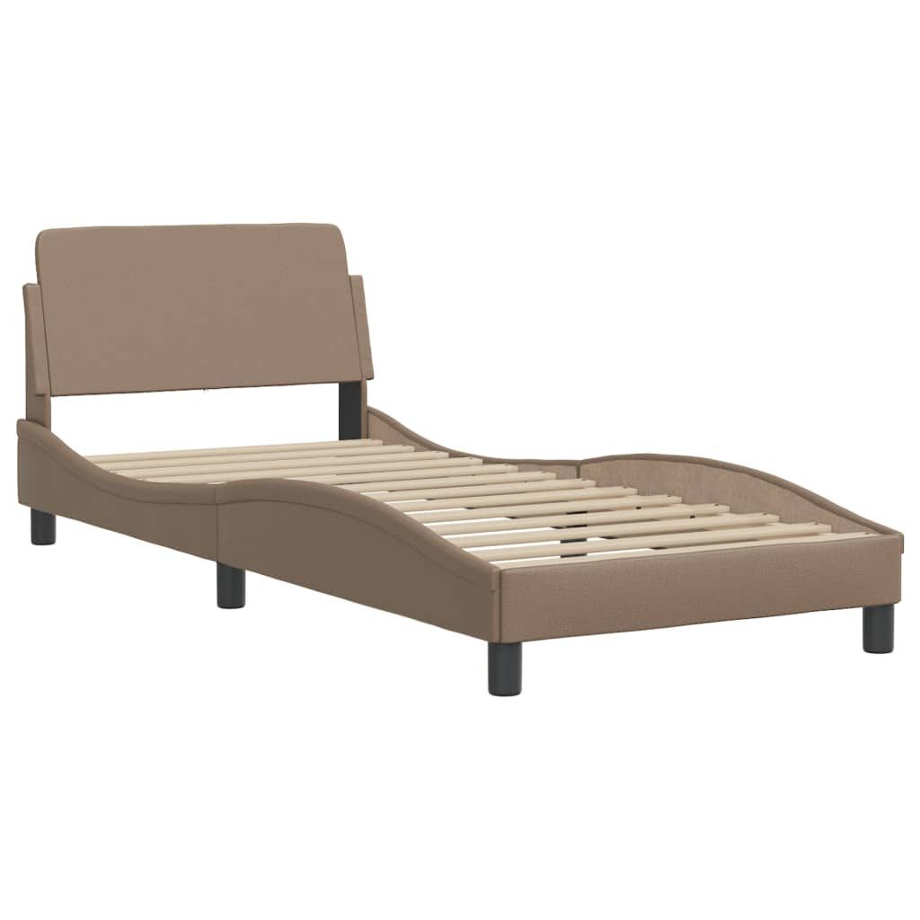 vidaXL Bett Bettgestell mit Kopfteil Cappuccino-Braun günstig online kaufen