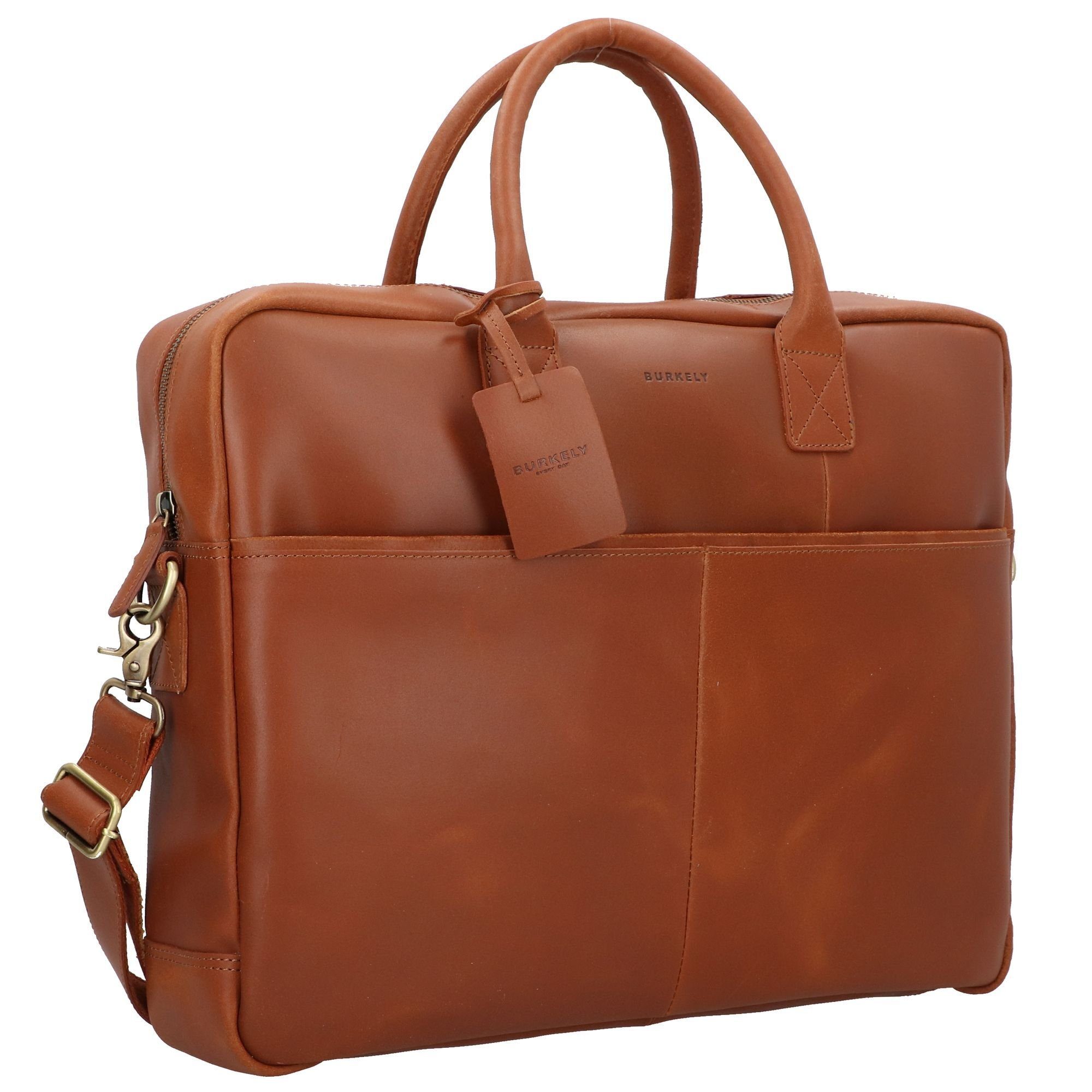 Leder Vintage, Burkely Aktentasche cognac