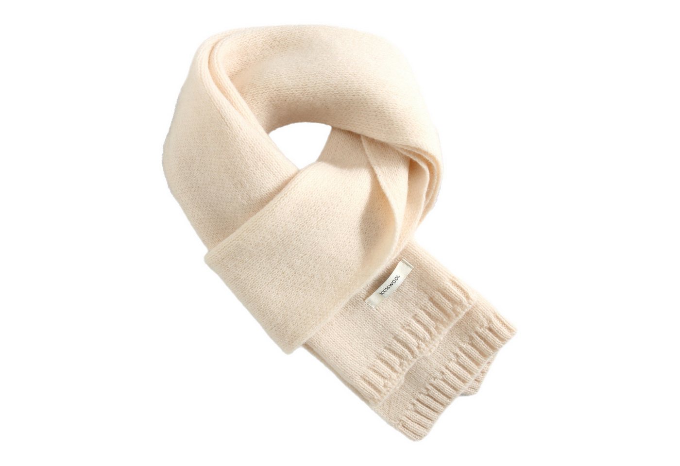 Autrucker Wollschal 100% Schurwolle Wollschal 160x20 cm, Weicher Strickschal, (1-St), für Damen & Herren, Warmer Schal für Winter