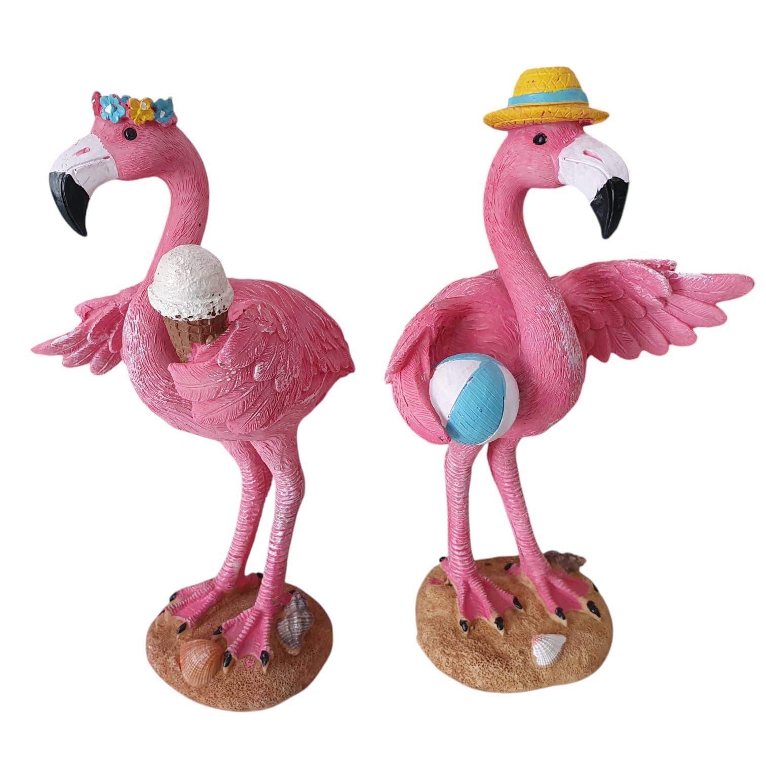 Aspinaworld Dekofigur Deko Flamingo Figur im Urlaub 2 er Set 22 cm (2 St) günstig online kaufen
