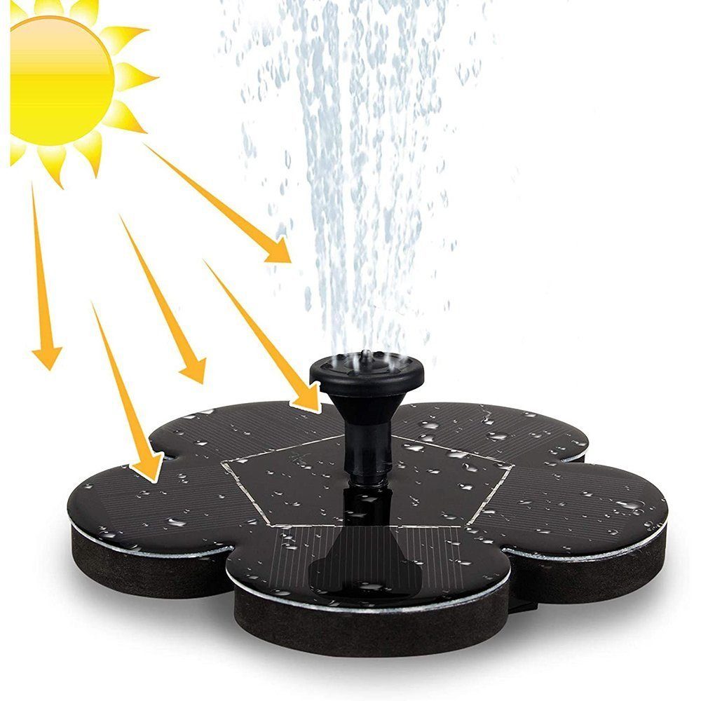 (1 tlg) TUABUR Einkristall Solar mit Pool Solarpanel, Gartenbrunnen Pumpe