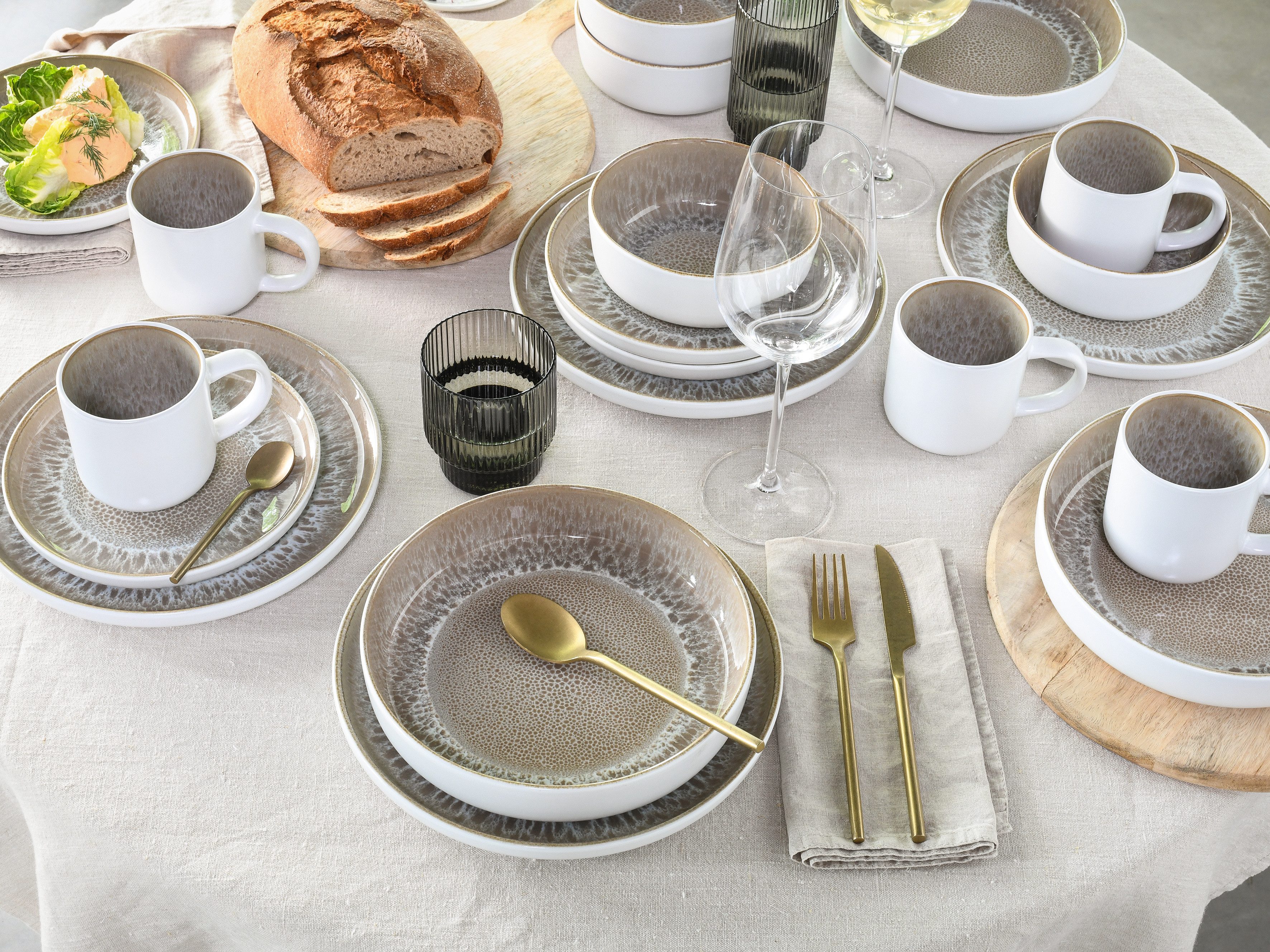 OTTO home Becher modernes 6-teiliges Kaffeebecher-Set Novalee, 6-tlg., Steinzeug, hohe Haltbarkeit, spülmaschinen- & mikrowellengeeignet, Reaktivglasur – Bild 5 von 5