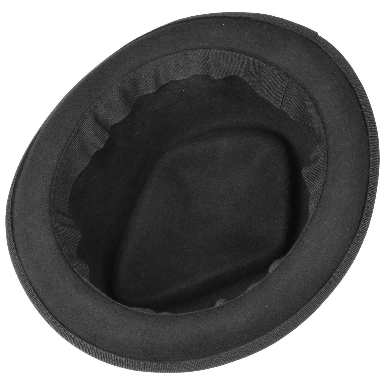 Made (1-St) Italy in Ripsband, Lipodo schwarz Fedora mit Porkpie