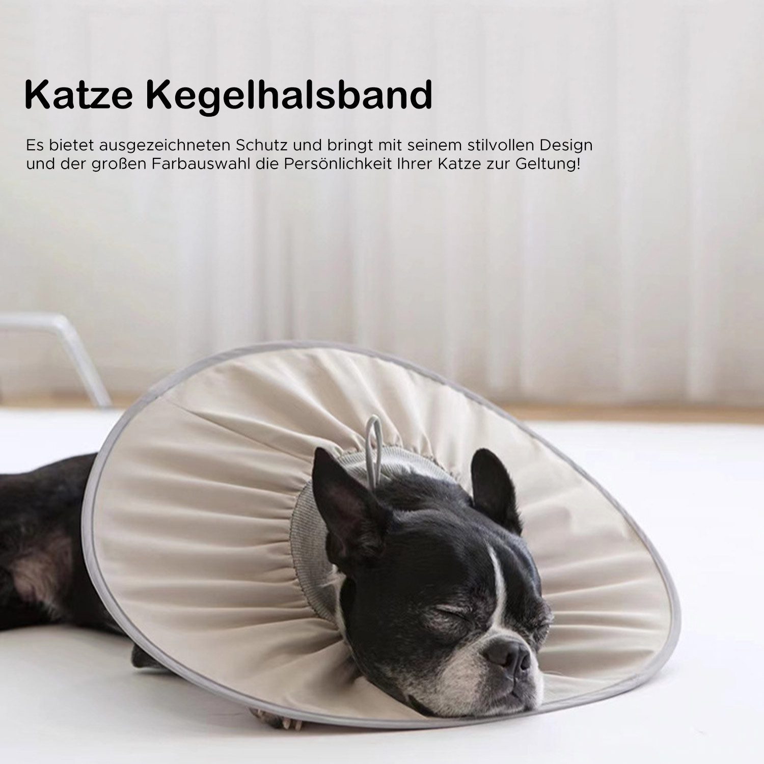 Refttenw Schutzkragen Halskrause Katze, Wasserdicht Atmungsaktiv, für Katzen Nach Operation, in 3 Größen, Verhindern das Lecken von Wunden