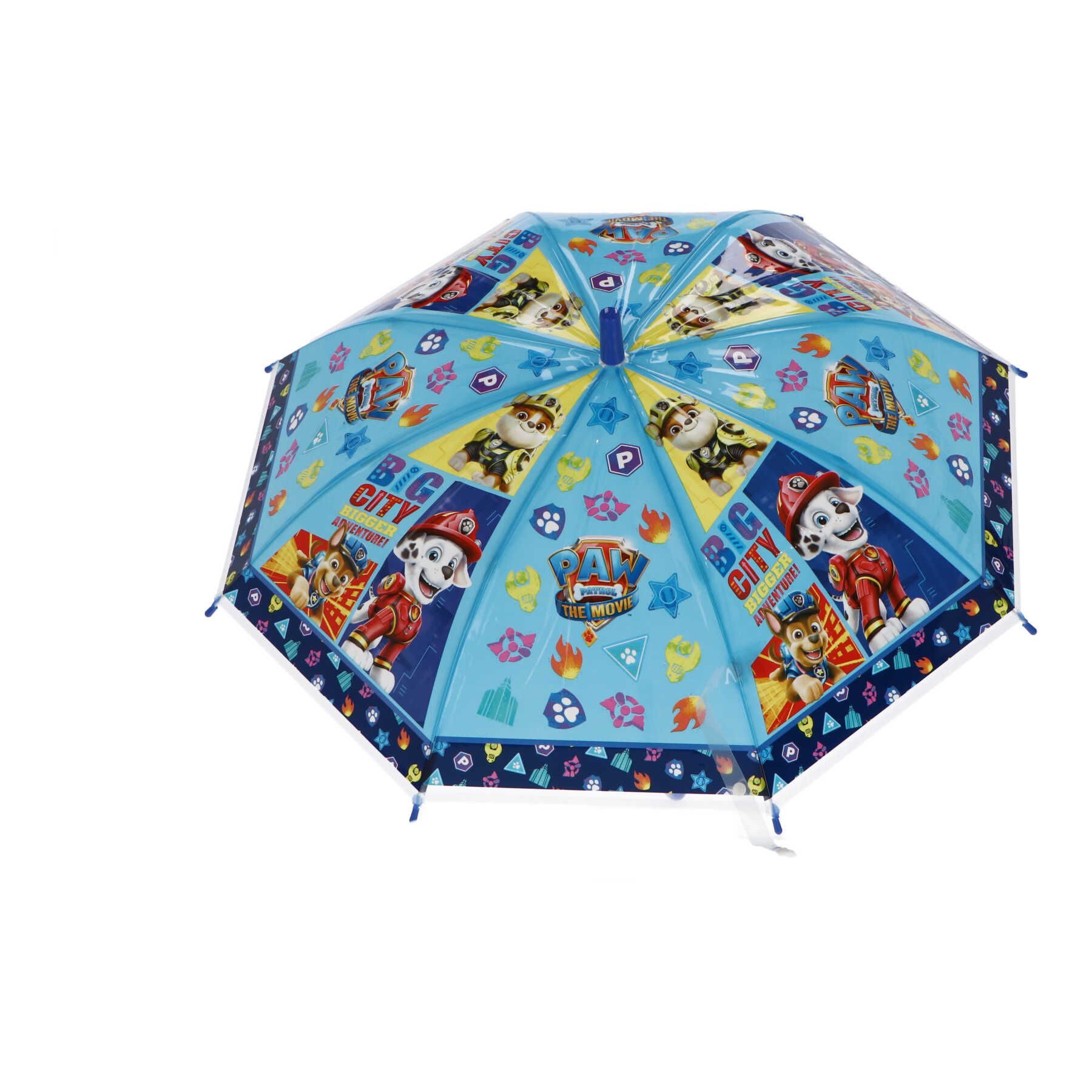 PAW PATROL Stockregenschirm Blauer Kinder-Regenschirm Wetterfester Begleiter für Kids