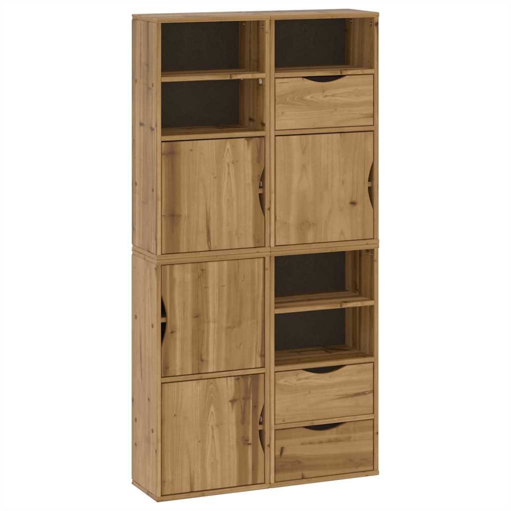 Sideboard Beistellschränke 4 Stk. ODDA 40x24x79 cm Massivholz Kiefer