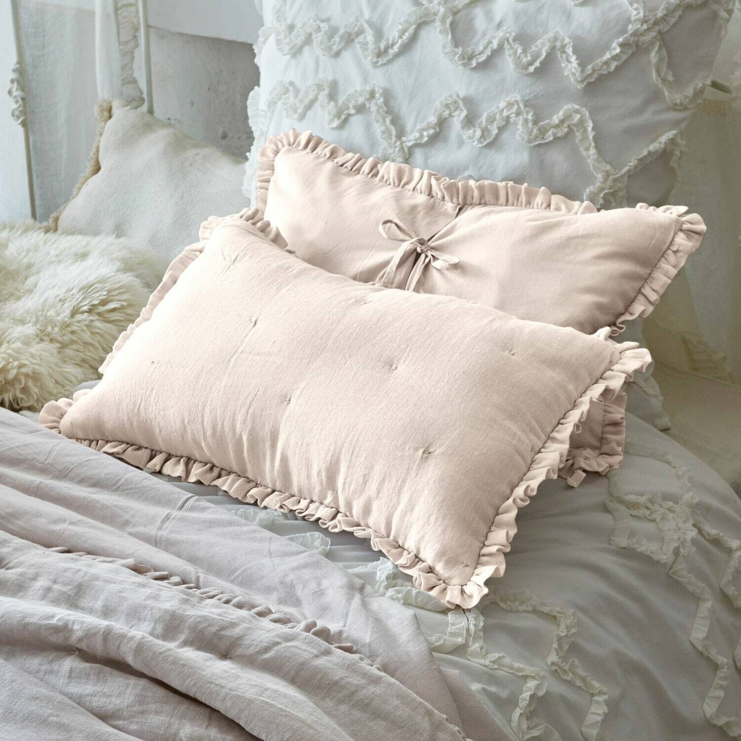 Mirabeau Kissenhülle Kissenhülle 2er Set Iriga rosa günstig online kaufen