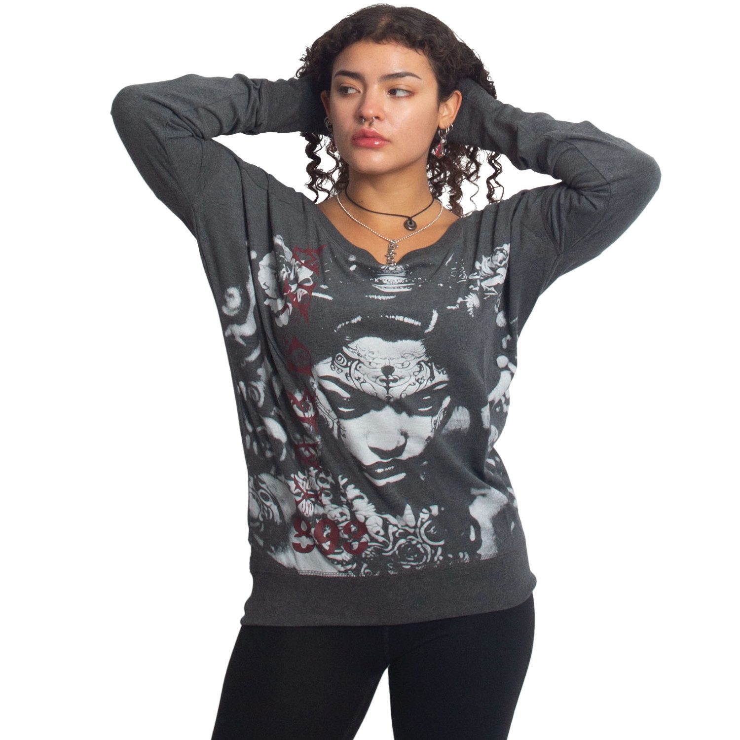 YAKUZA Langarmshirt Mystic im Boyfriend Look günstig online kaufen