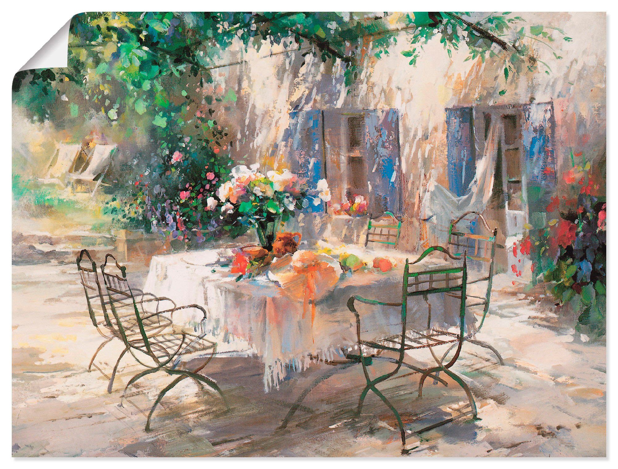 Artland Wandbild Schatten Garten, Garten (1 St), als Leinwandbild, Poster, Wandaufkleber in verschied. Größen