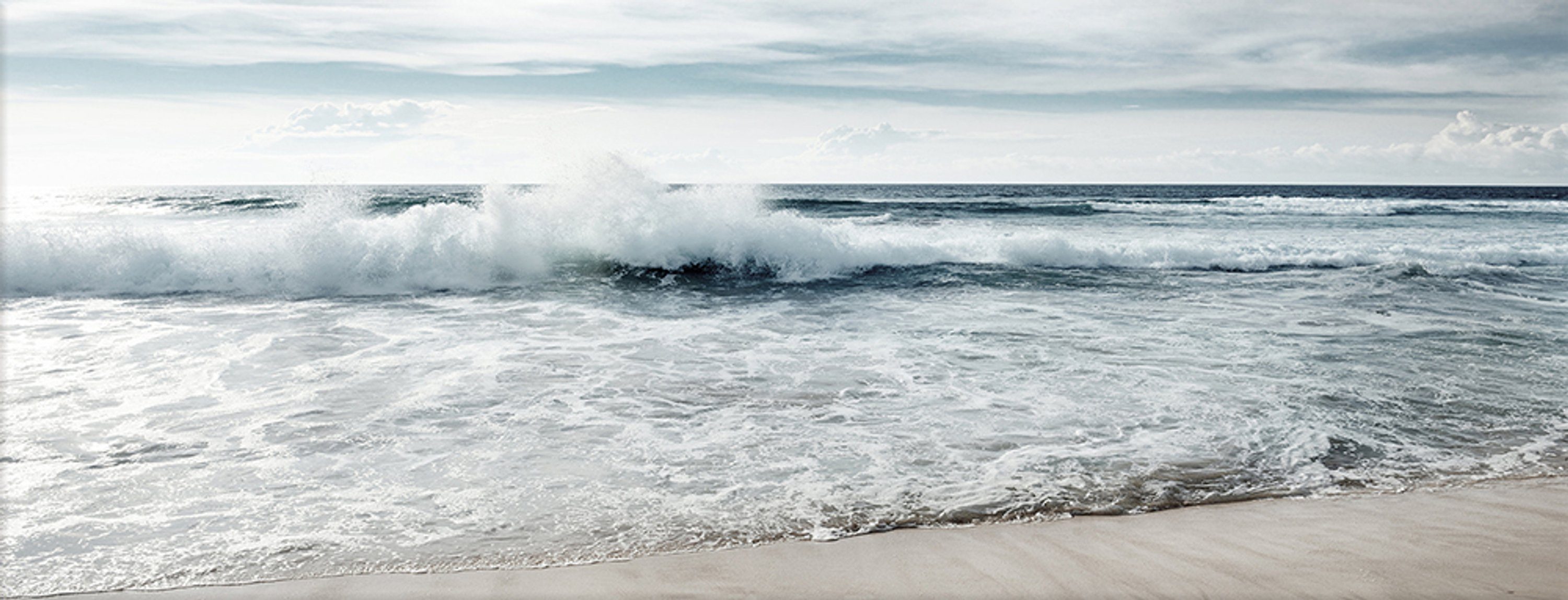 artissimo Glasbild Glasbild 80x30cm Bild aus Glas Wandbild Wohnzimmer Meer günstig online kaufen