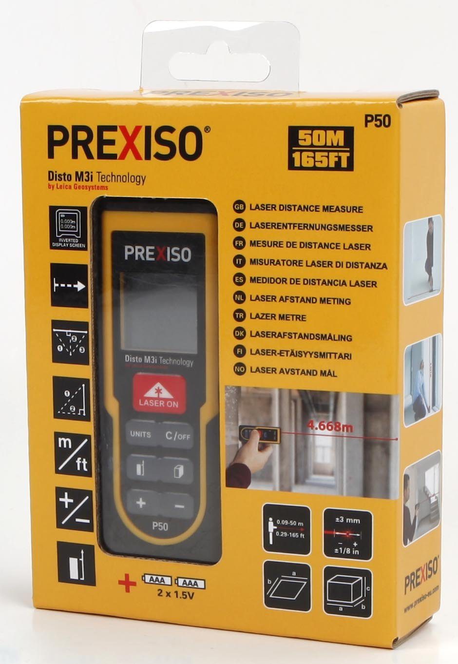 PREXISO Werkzeugset Prexiso Laserentferungsmesser P50 Messgerät Messlaser