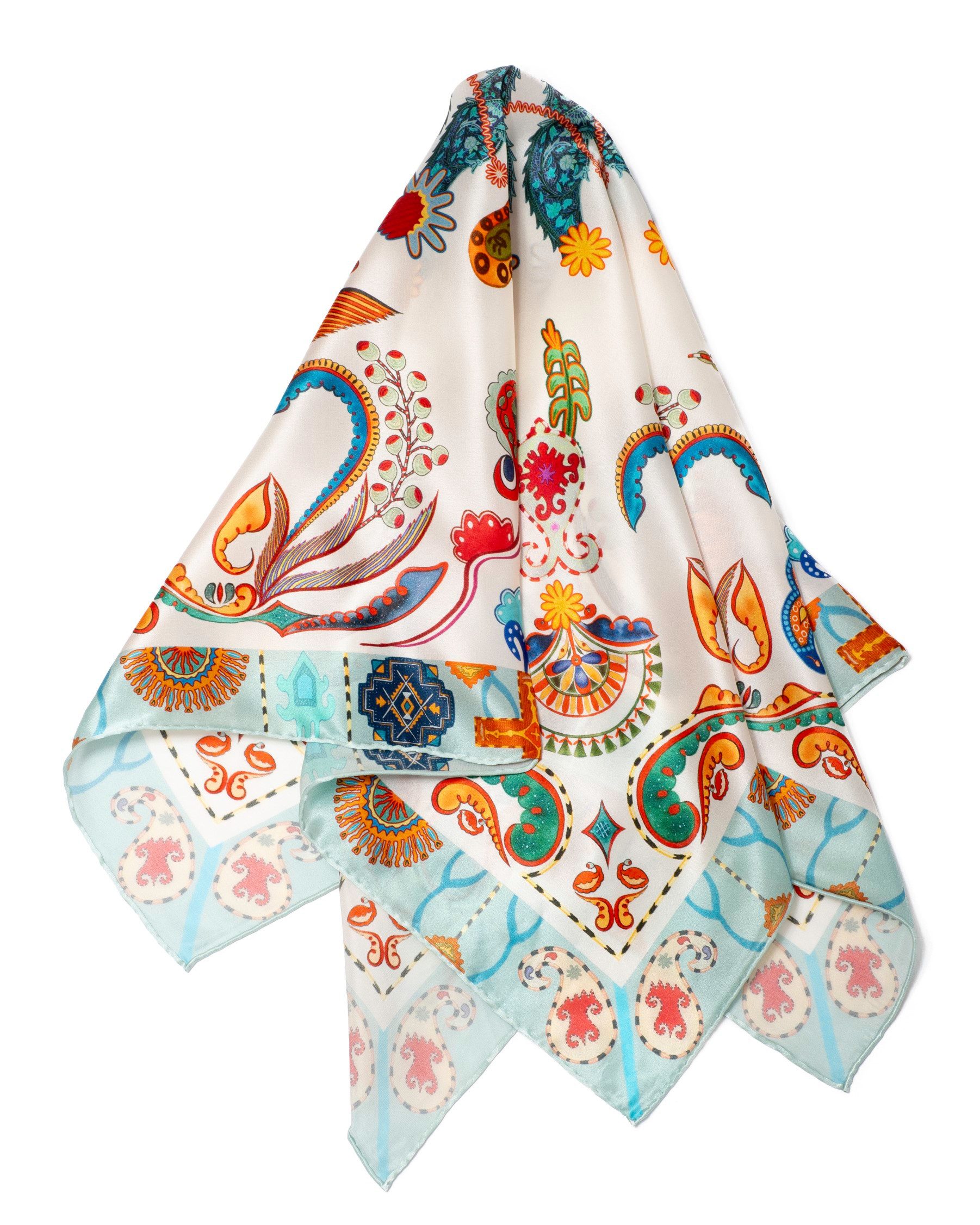 MayTree Seidentuch Premium quadratisch mit handrollierten Rändern 64x64cm, günstig online kaufen