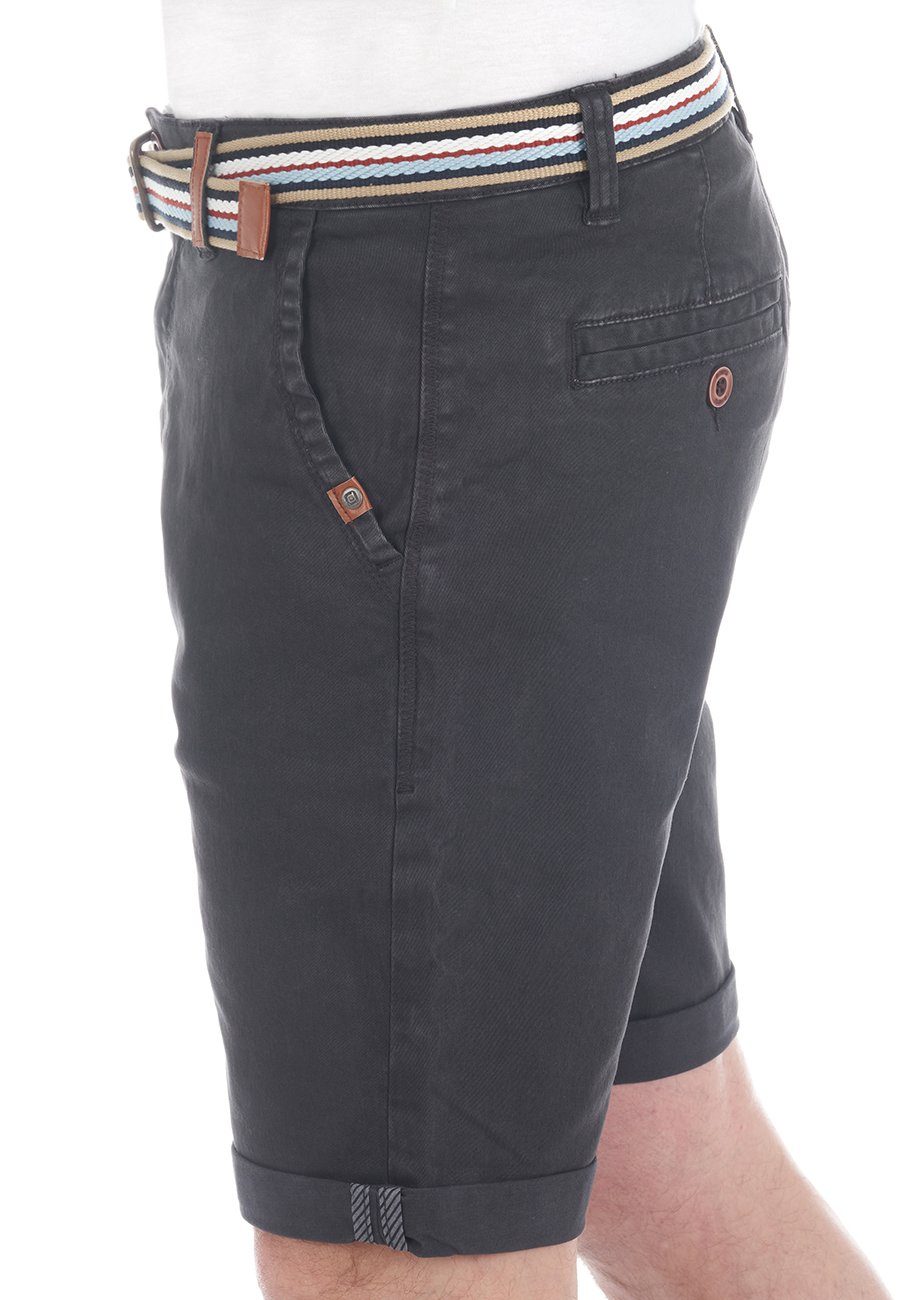 riverso Chinoshorts Herren Shorts RIVKlaas Regular Fit Bermudashorts mit Gürtel