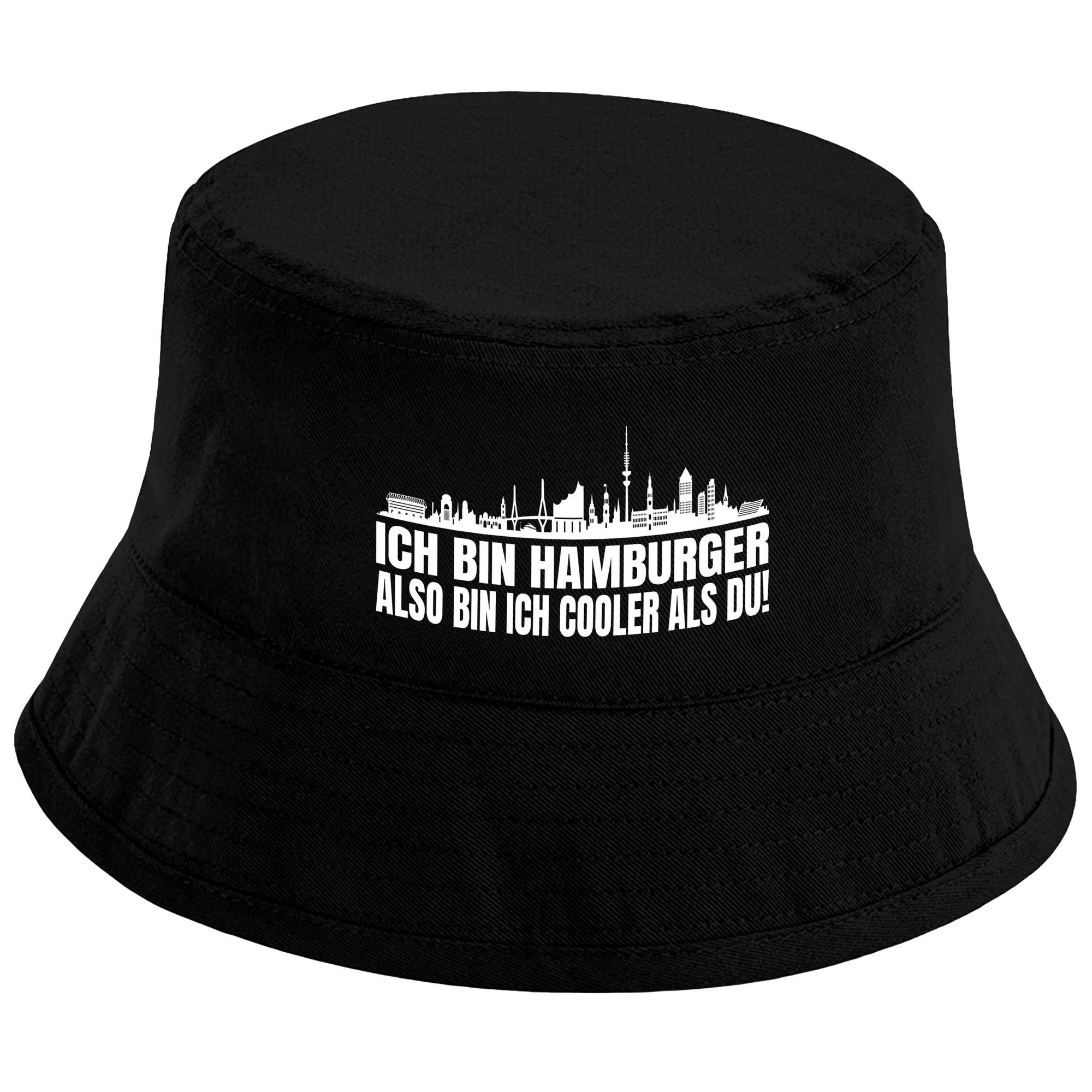 Sonnenhut Bucket Hat Ich bin Hamburger also bin ich cooler als du!