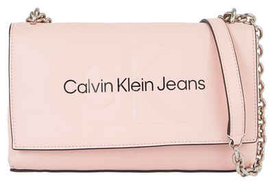 Calvin Klein Jeans Umhängetasche SCULPTED EW FLAP CONV25 MONO, mit großflächigem Markenlogo Handtasche Damen Tasche Damen