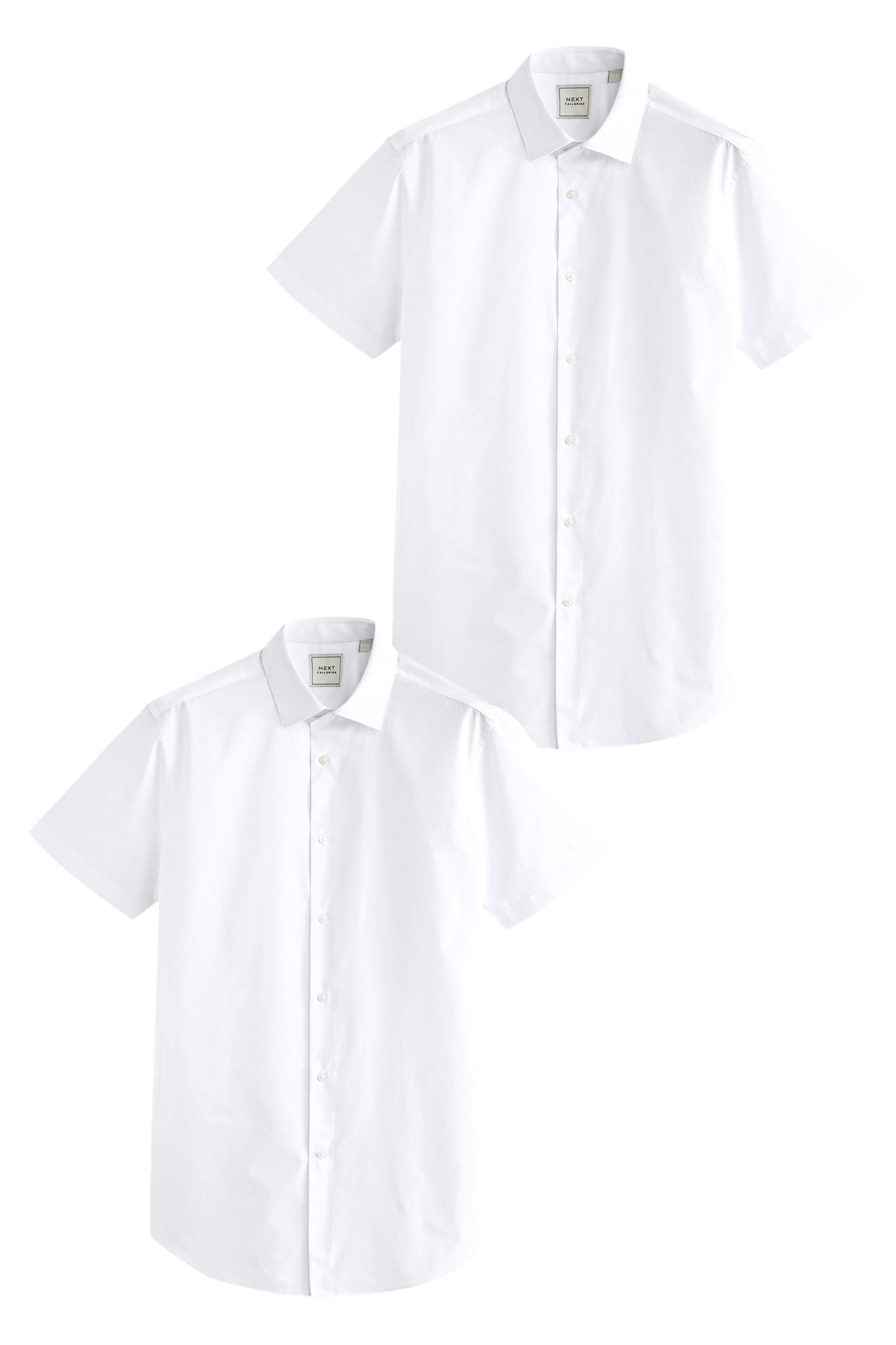 Next Kurzarmhemd Pflegeleiche Slim Fit Kurzarmhemden günstig online kaufen