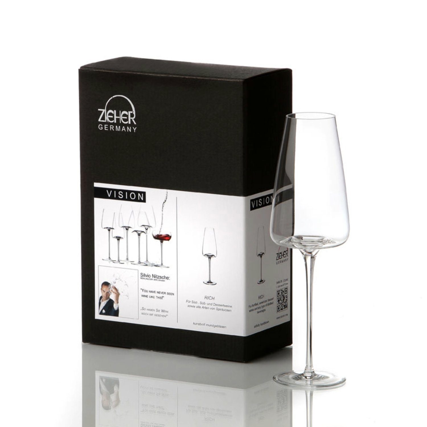 ZIEHER Weinglas Zieher Vision Rich Weinglas 2er-Set, Glas