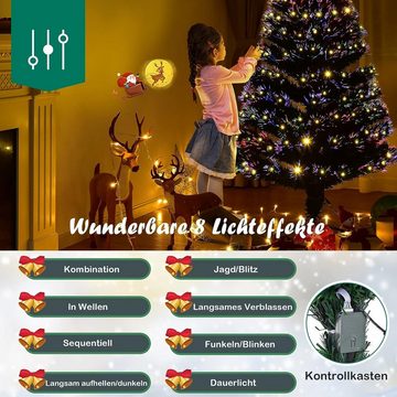 KOMFOTTEU Künstlicher Weihnachtsbaum LED-Leuchten, 150cm