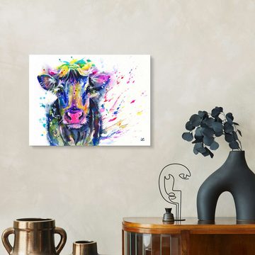 Posterlounge Forex-Bild Zaira Dzhaubaeva, Ausgefallene Kuh, Mädchenzimmer Malerei