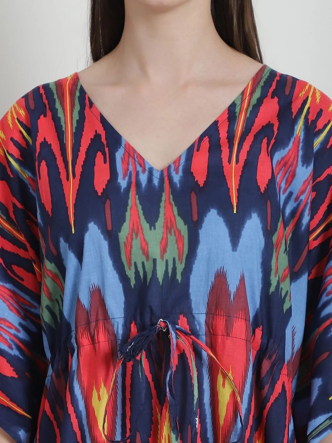 PfauGermany Kaftan ABSTRACT IKAT PRINT COTTON KAFTAN