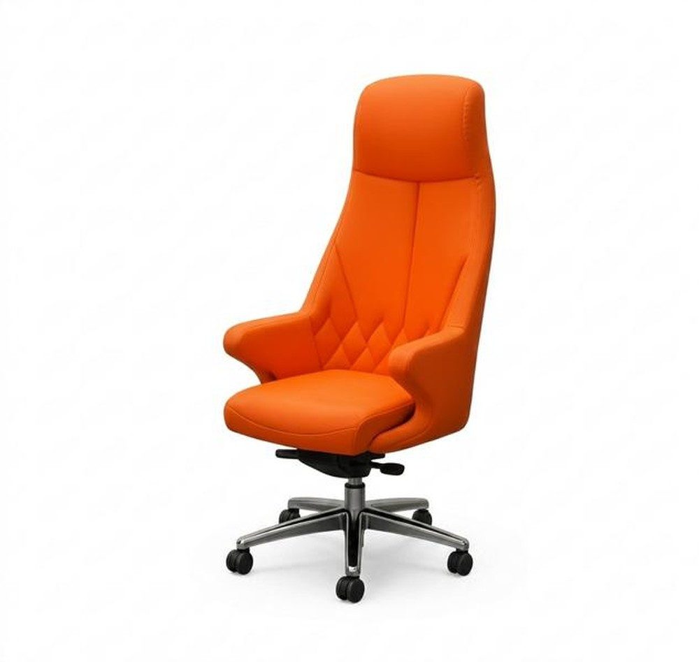 JVmoebel Bürostuhl Bürostuhl bequem komfortabel weich geräumig orange modern neu, Made in Europa